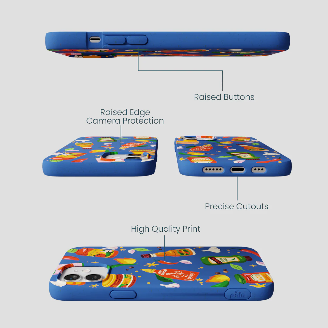 Electric Blue Hot Stuff iPhone 12/ iPhone 12 Pro Case - Image 3