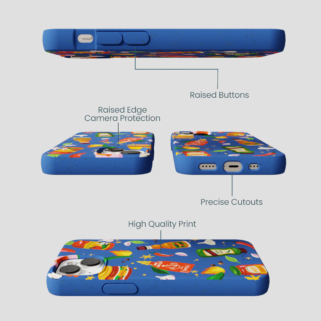Electric Blue Hot Stuff iPhone 13 Case - Image 3