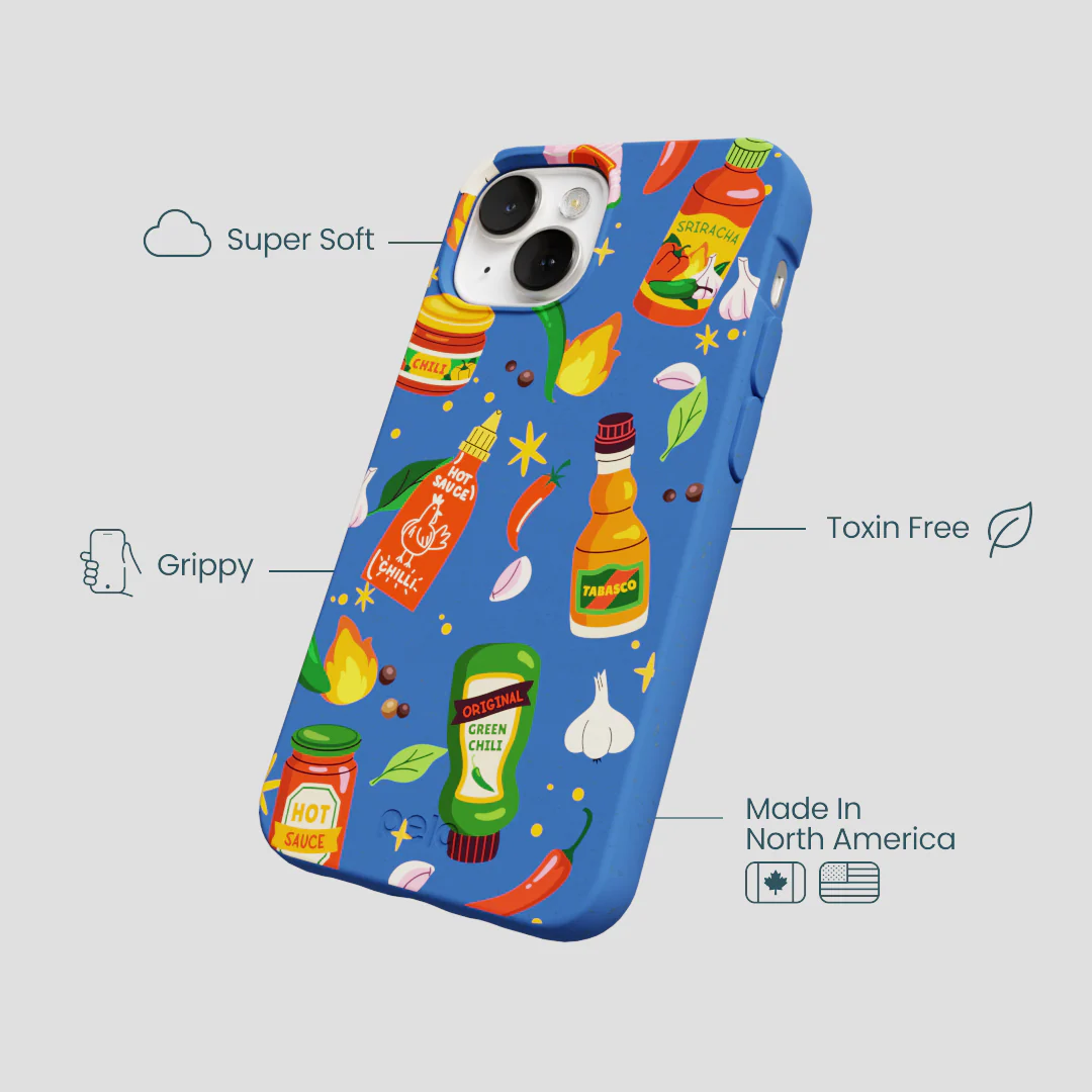 Electric Blue Hot Stuff iPhone 13 Case - Image 4
