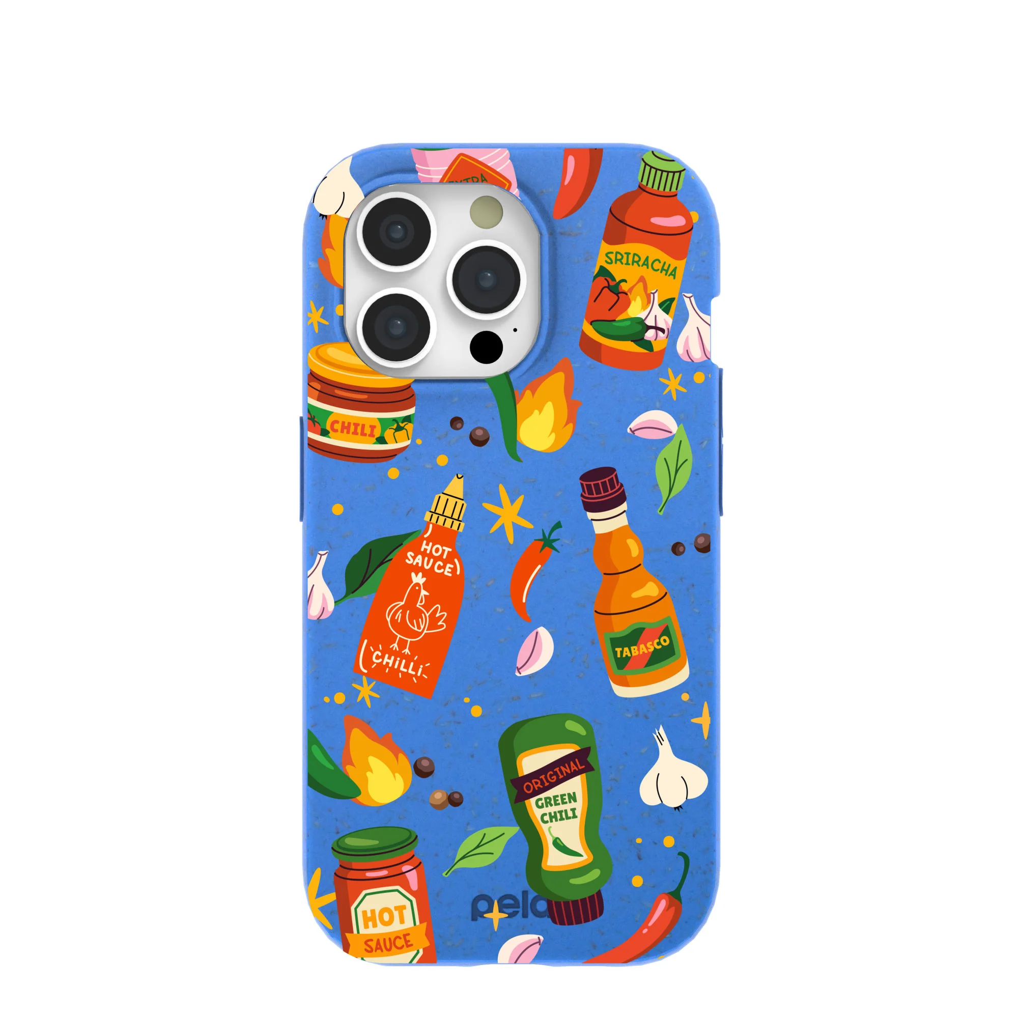 Electric Blue Hot Stuff iPhone 15 Pro Case