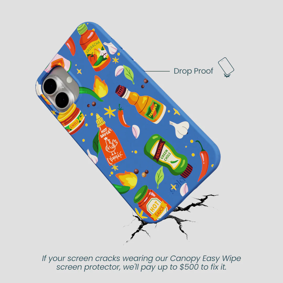 Electric Blue Hot Stuff iPhone 16 Plus Case - Image 5