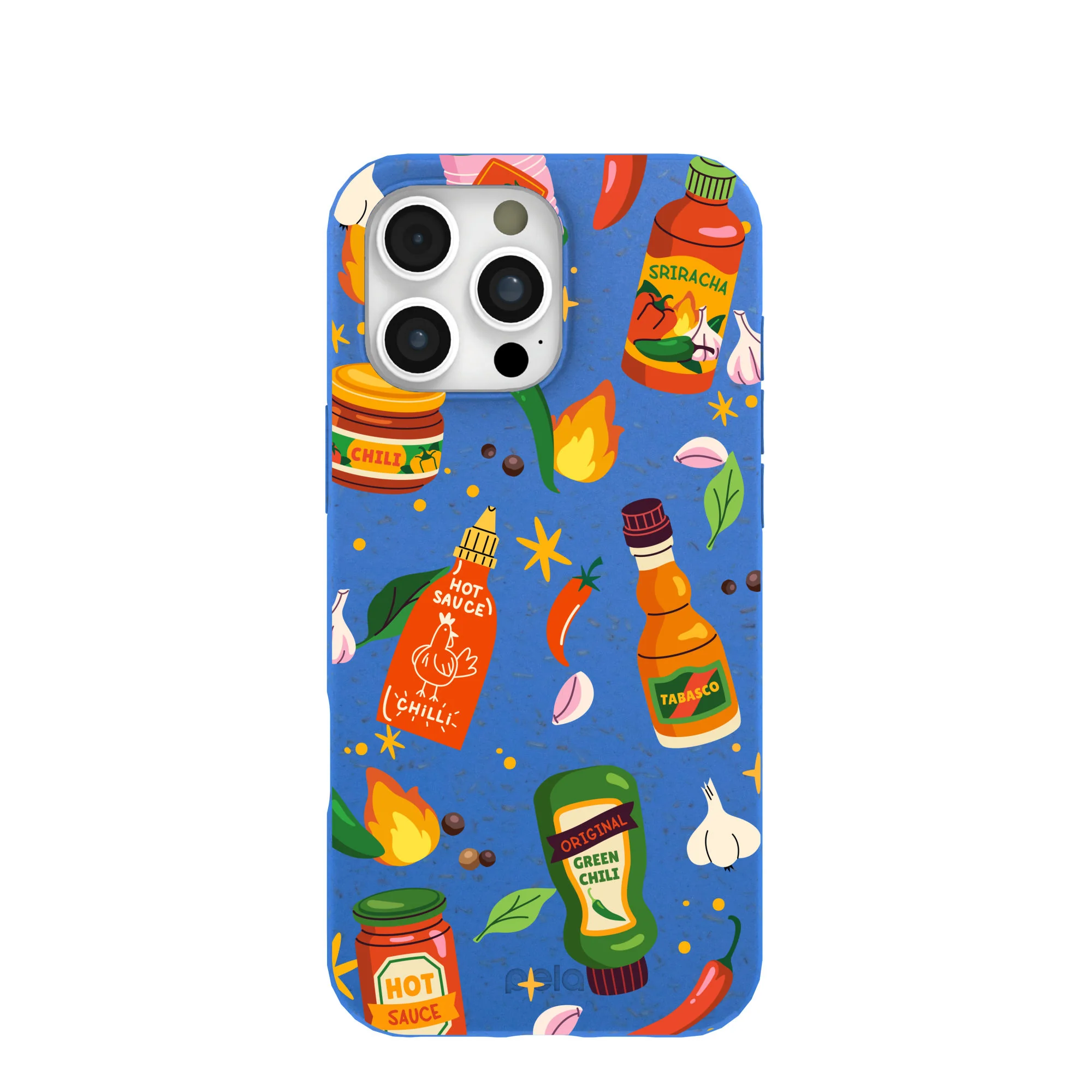 Electric Blue Hot Stuff iPhone 16 Pro Max Case