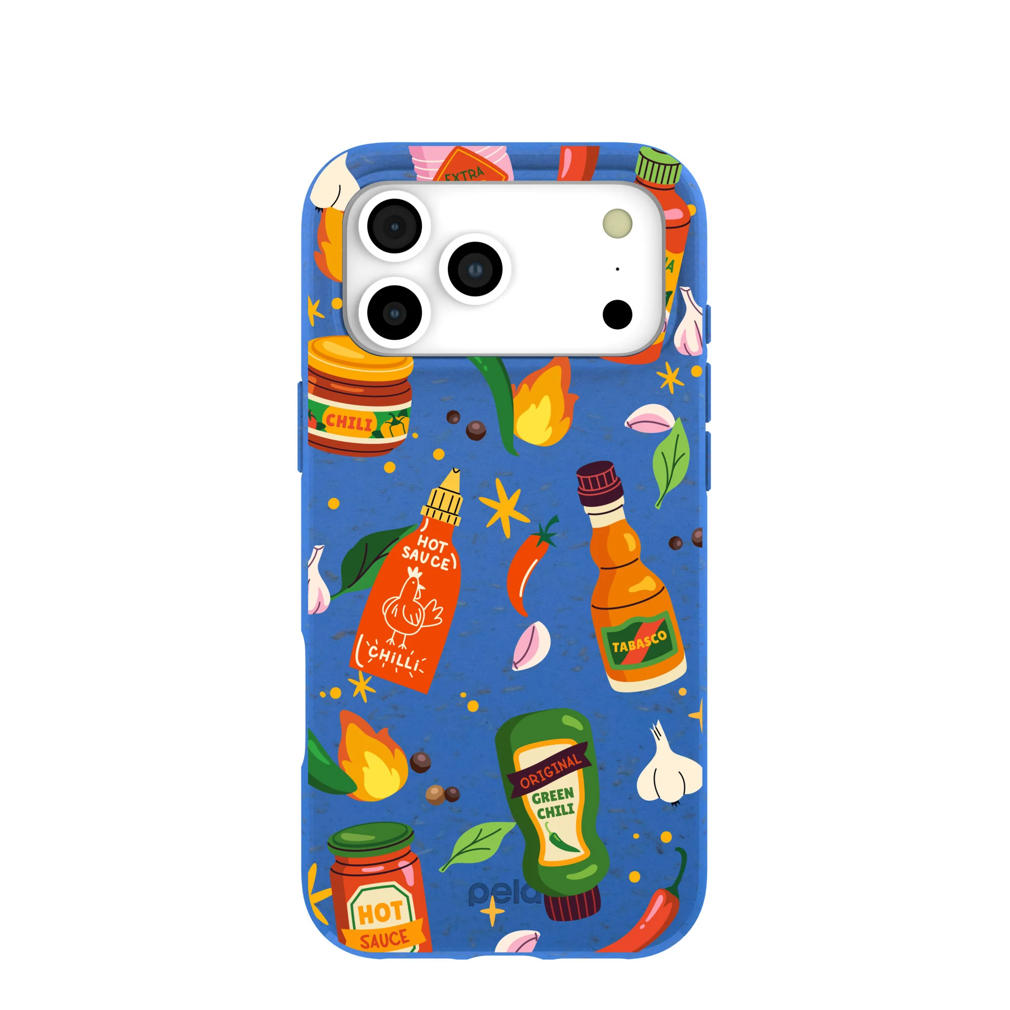 Electric Blue Hot Stuff iPhone 17 Pro Max Case