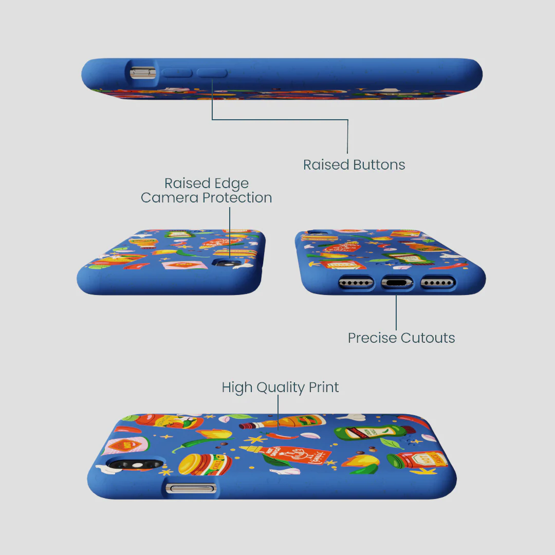 Electric Blue Hot Stuff iPhone XR Case - Image 3