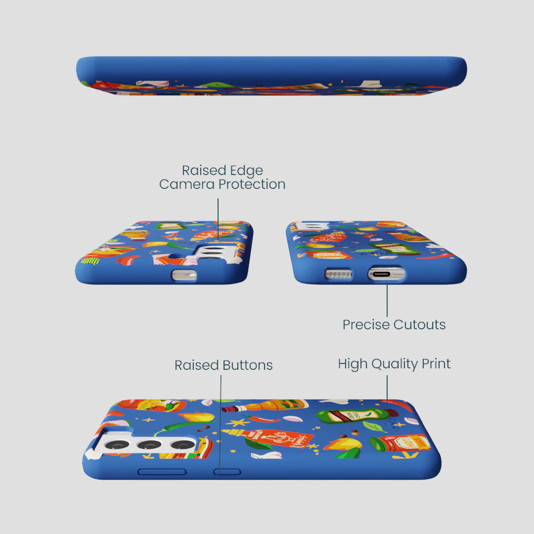 Electric Blue Hot Stuff Samsung Galaxy S22 Case - Image 3