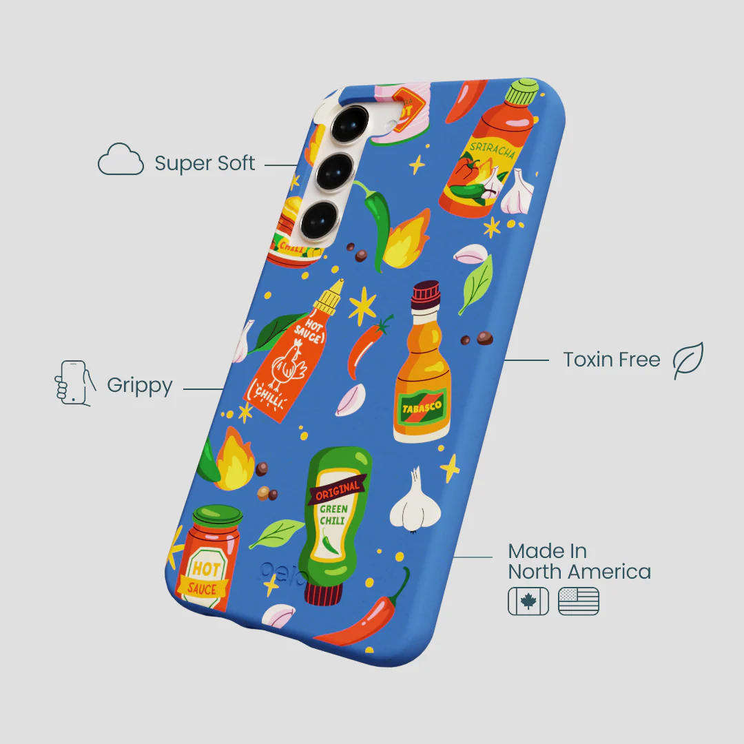 Electric Blue Hot Stuff Samsung Galaxy S23+(Plus) Case - Image 4
