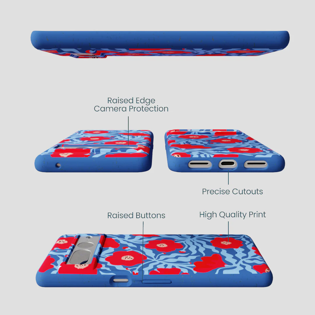 Electric Blue Indigo Ember Google Pixel 7 Pro Case - Image 2