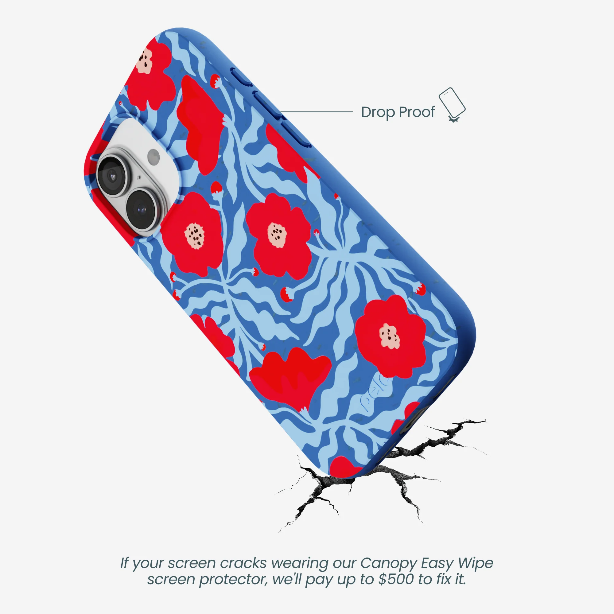 Electric Blue Indigo Ember iPhone 17 Case - Image 4