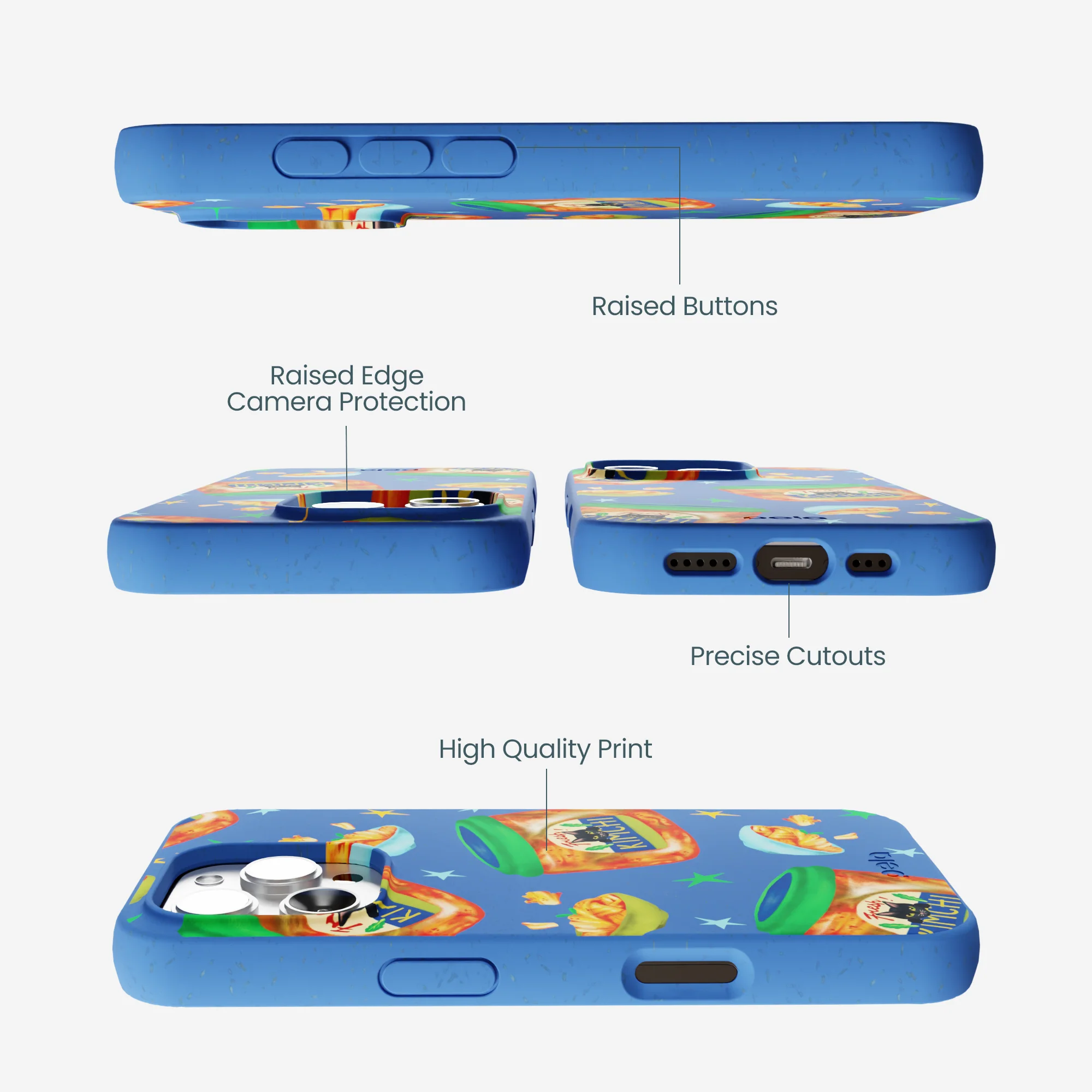 Electric Blue Kimchi Club iPhone 16 Pro Max Case - Image 3