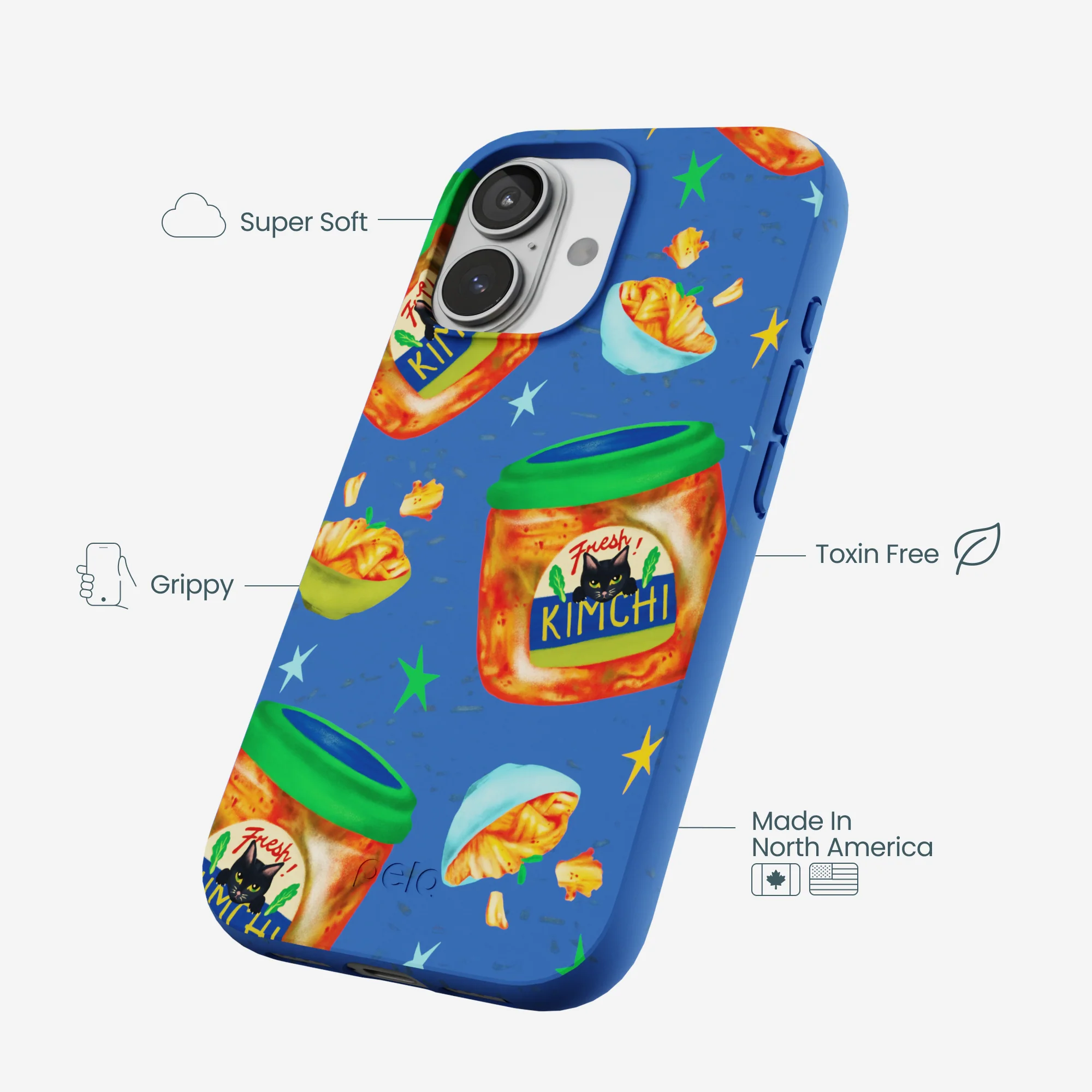 Electric Blue Kimchi Club iPhone 17 Case - Image 4