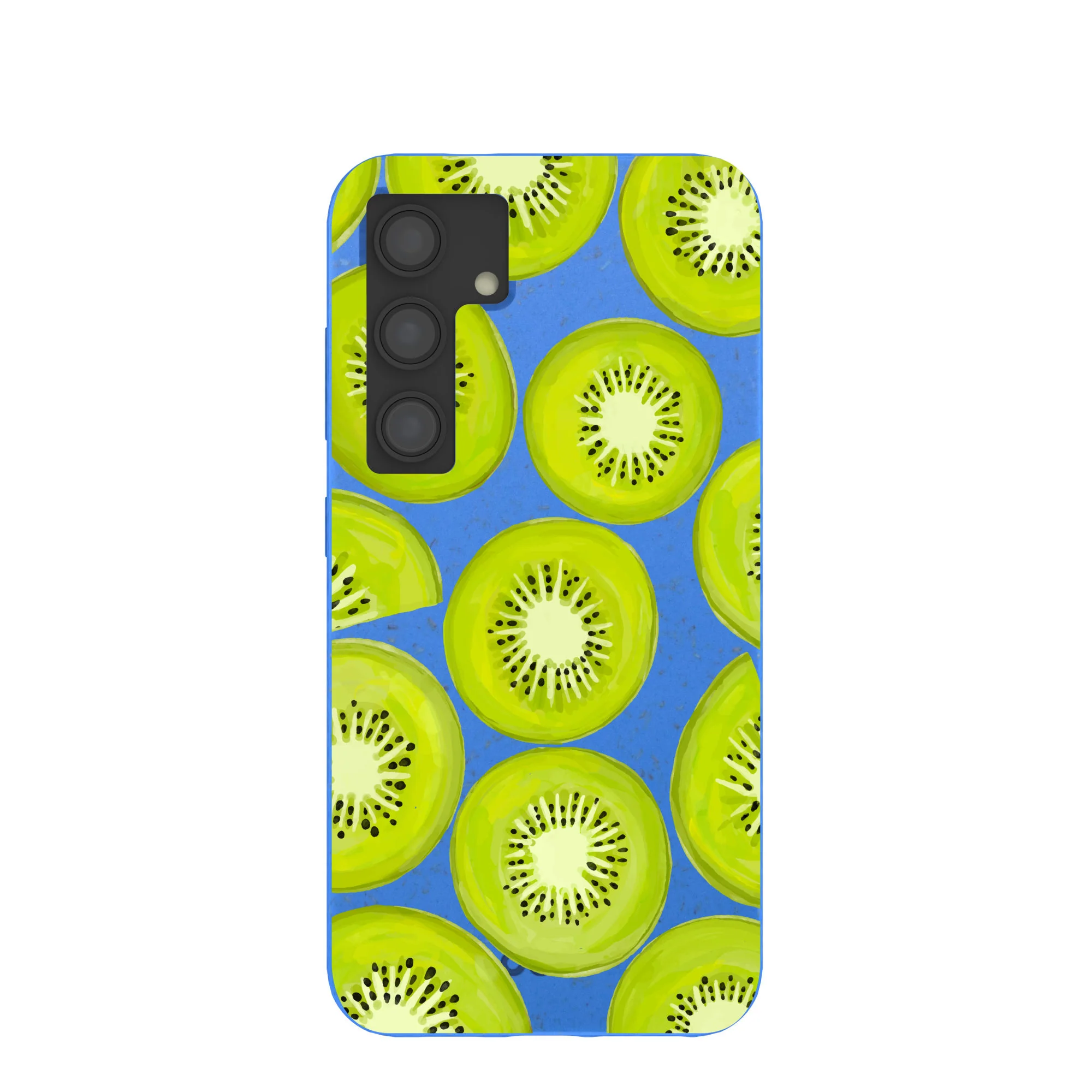 Electric Blue Kiwi Slices Samsung Galaxy S24 Case