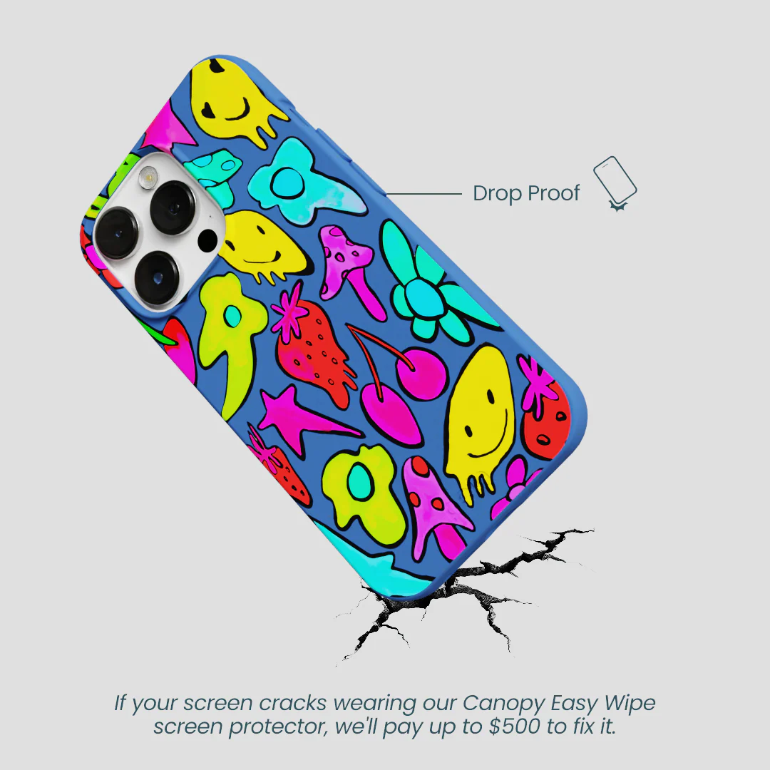 Electric Blue Melty Mood iPhone 13 Pro Max Case - Image 5