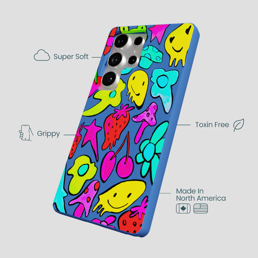 Electric Blue Melty Mood Samsung Galaxy S25 Ultra Case - Image 3