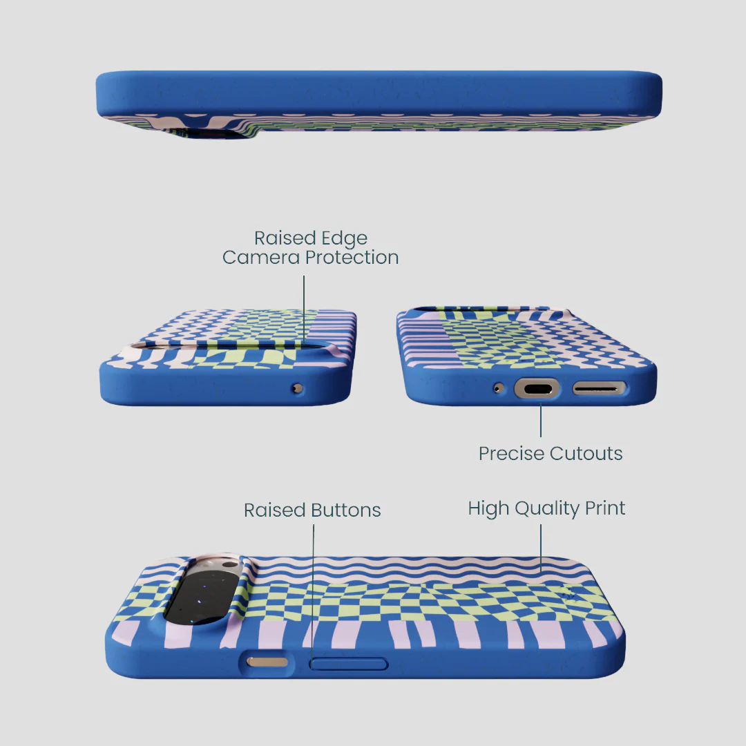 Electric Blue Mixed Up Google Pixel 9/9 Pro Case - Image 3