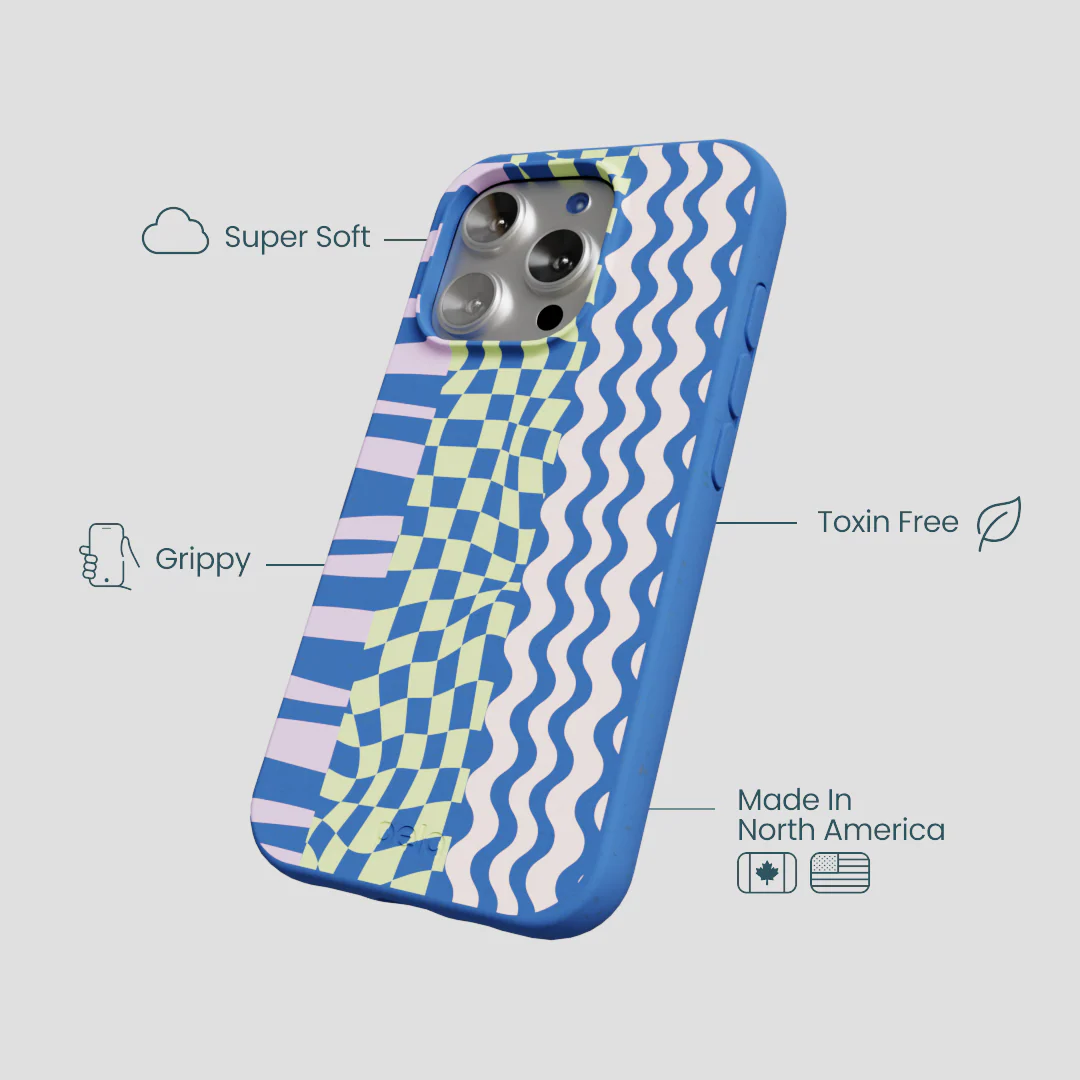 Electric Blue Mixed Up iPhone 16 Pro Case - Image 4
