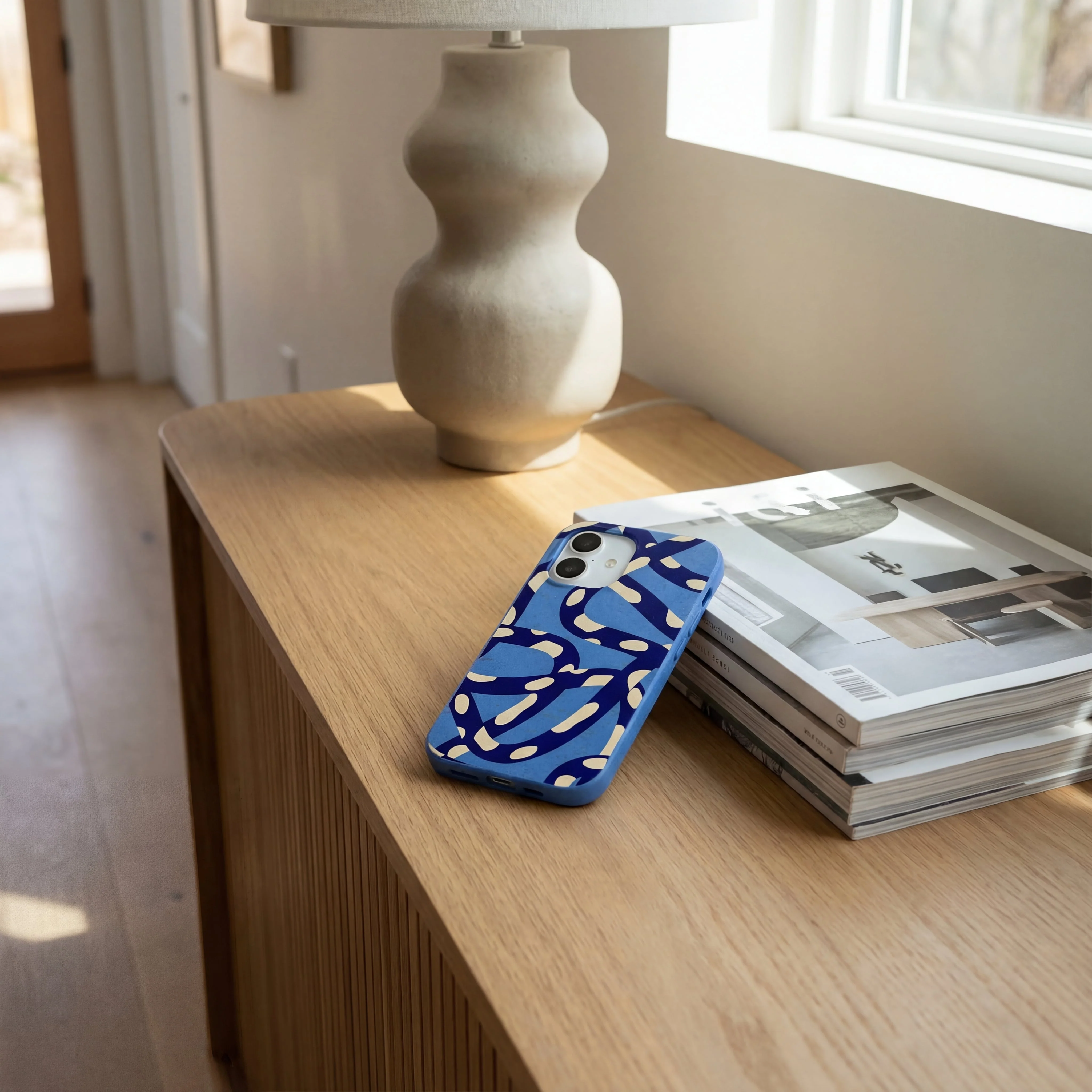 Electric Blue Noodles iPhone 16e/17e Case - Image 2