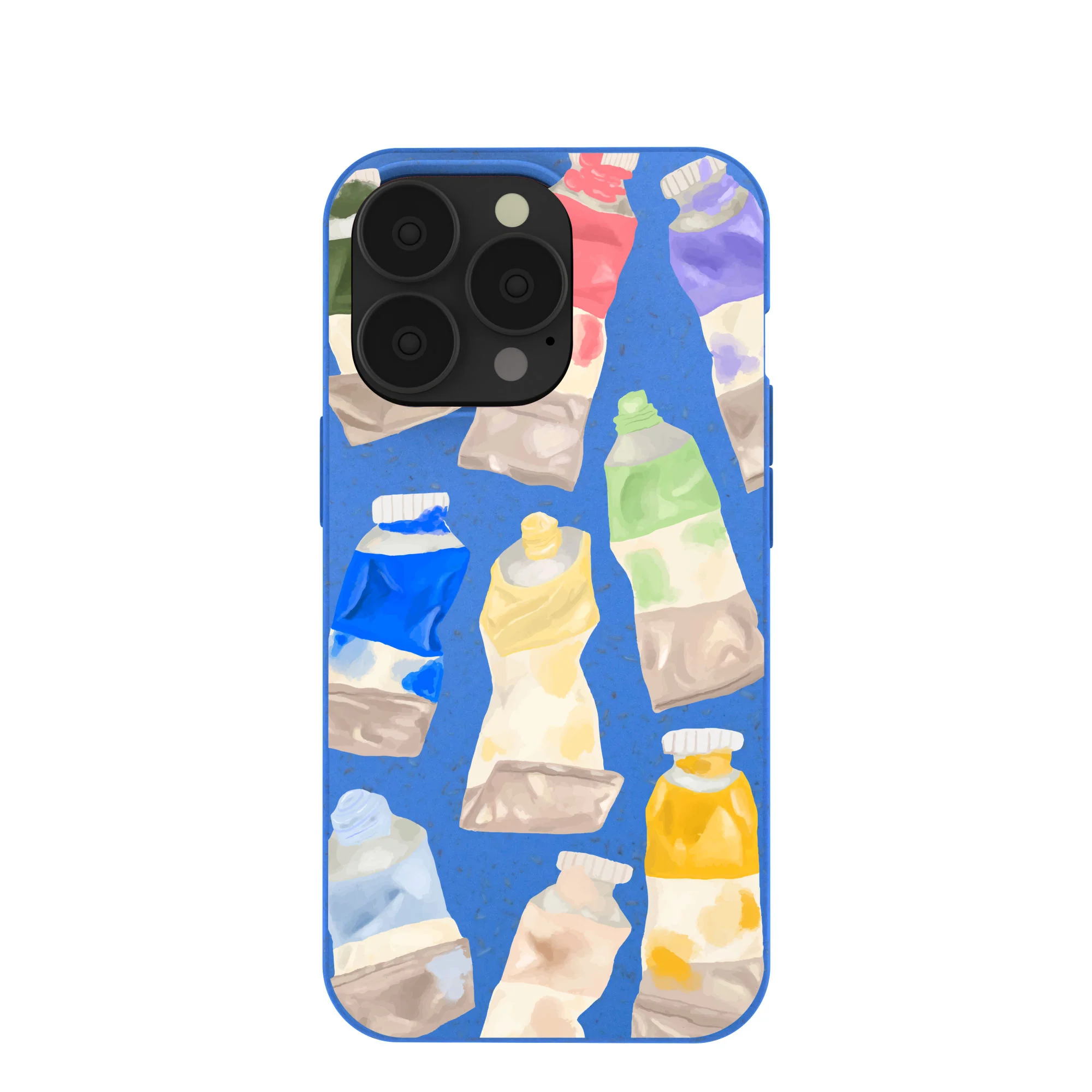 Electric Blue Paint Squeeze iPhone 13 Pro Case