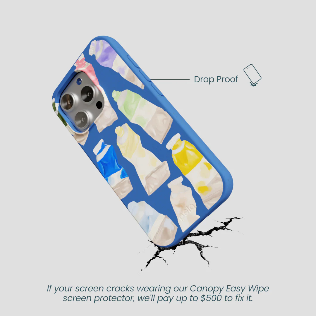 Electric Blue Paint Squeeze iPhone 16 Pro Case - Image 5