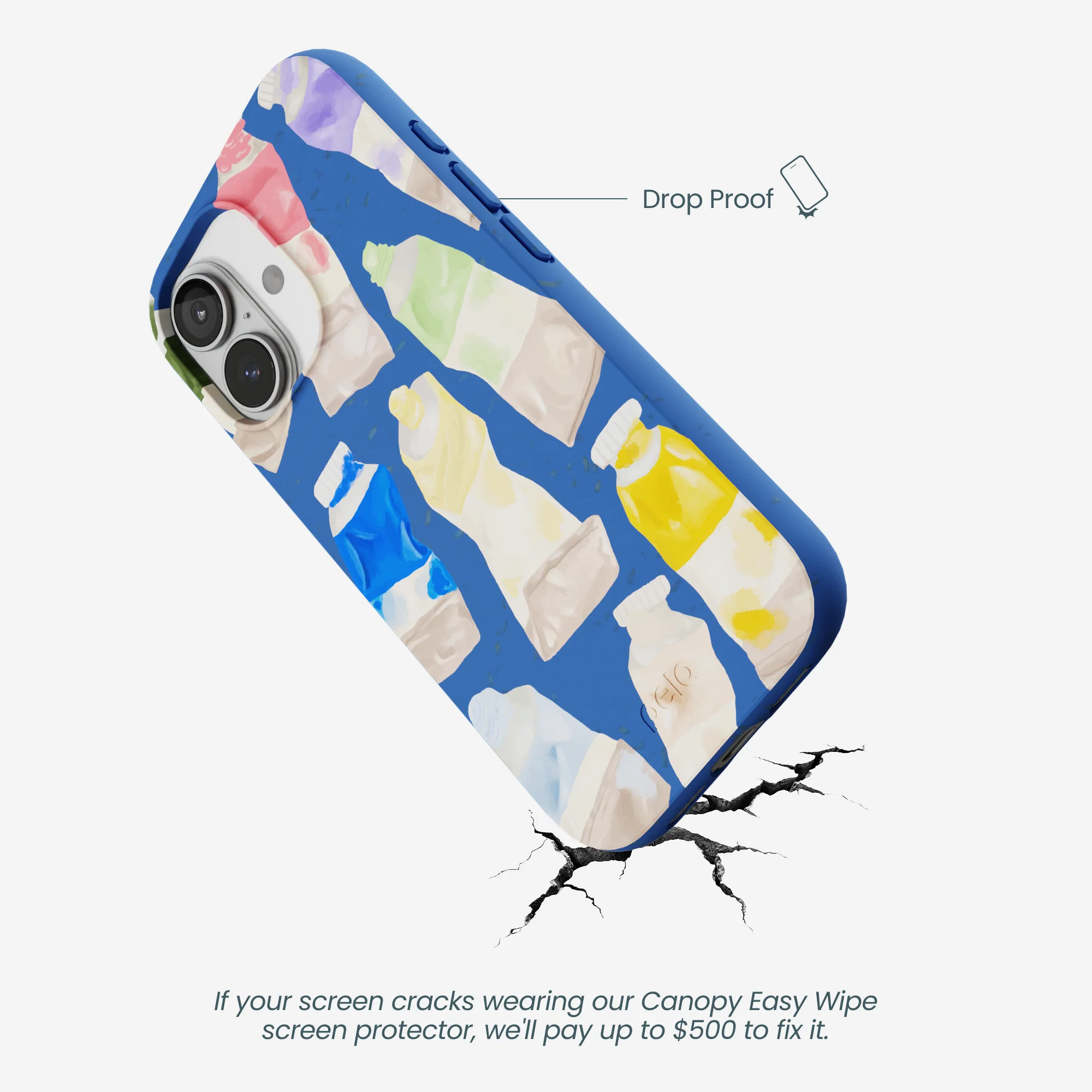 Electric Blue Paint Squeeze iPhone 17 Case - Image 5