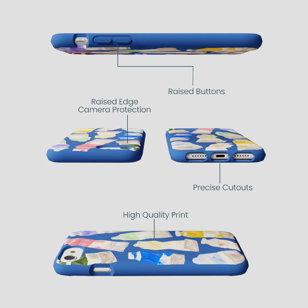 Electric Blue Paint Squeeze iPhone 6/6s/7/8/SE Case - Image 3