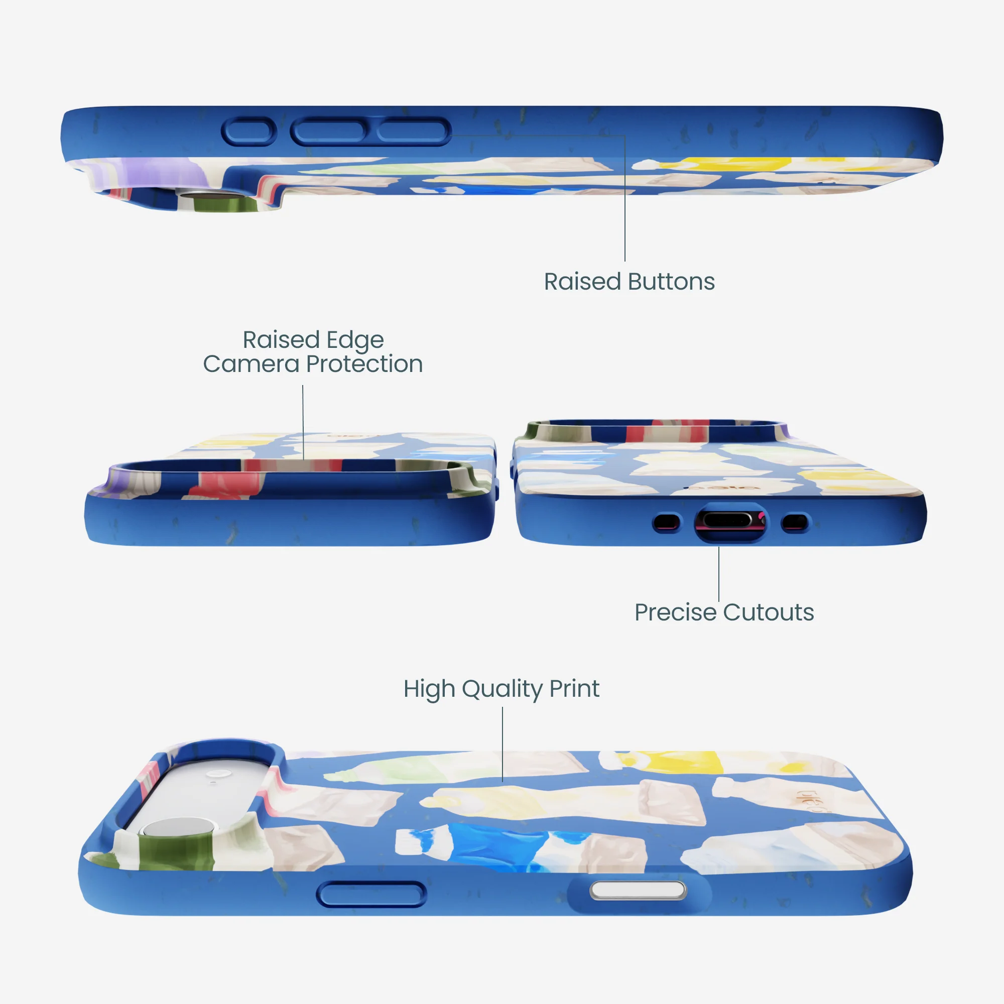 Electric Blue Paint Squeeze iPhone Air Case - Image 3