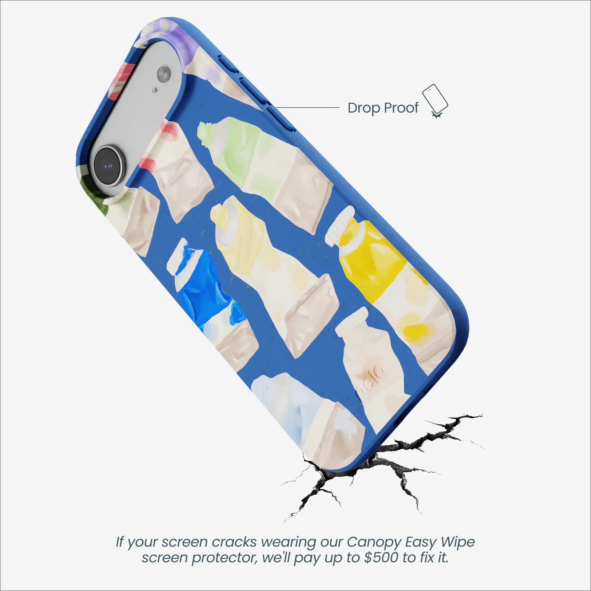 Electric Blue Paint Squeeze iPhone Air Case - Image 5