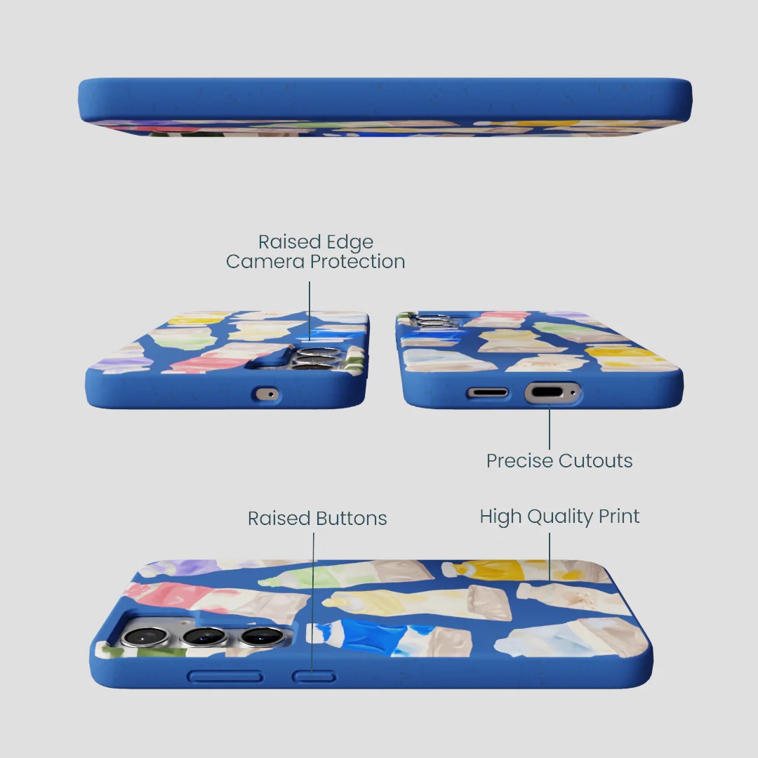 Electric Blue Paint Squeeze Samsung Galaxy S25+(Plus) Case - Image 2