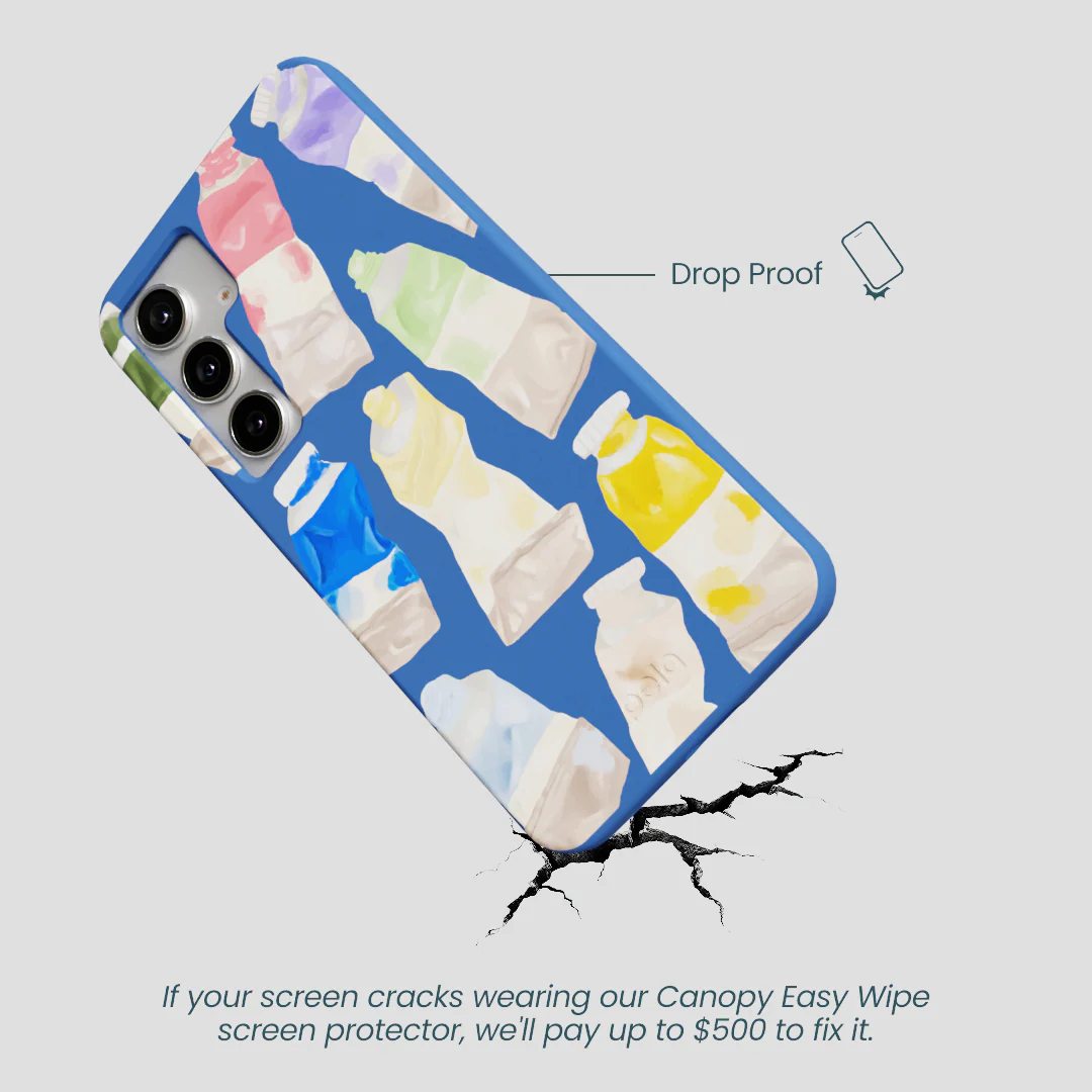 Electric Blue Paint Squeeze Samsung Galaxy S25+(Plus) Case - Image 4