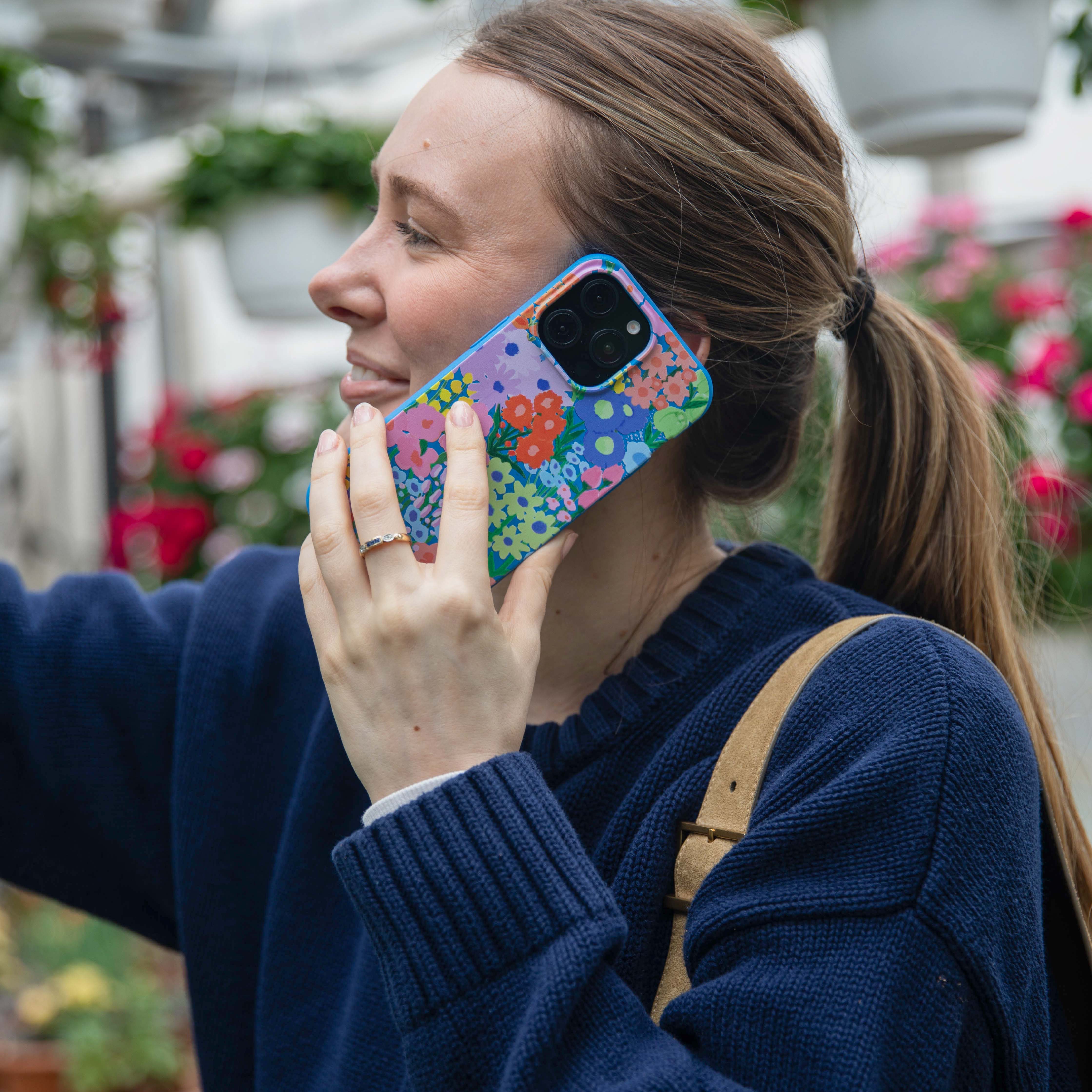 Electric Blue Painted Garden Google Pixel 6a Case - Image 6
