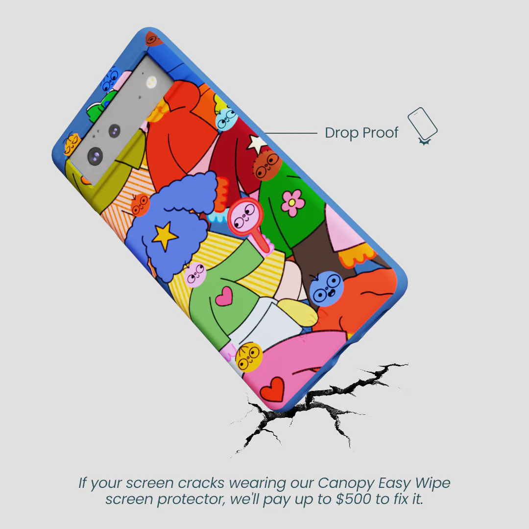 Electric Blue Pals Google Pixel 6a Case - Image 5