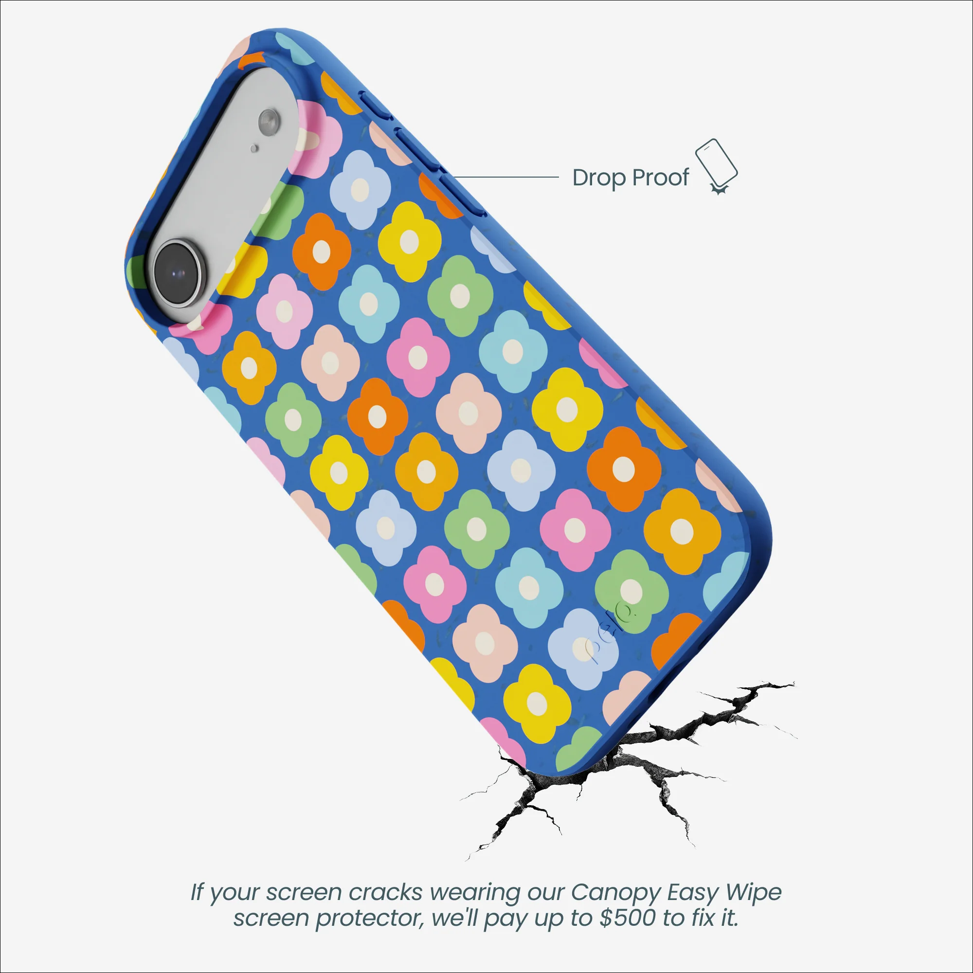 Electric Blue Petal Pop iPhone Air Case - Image 5