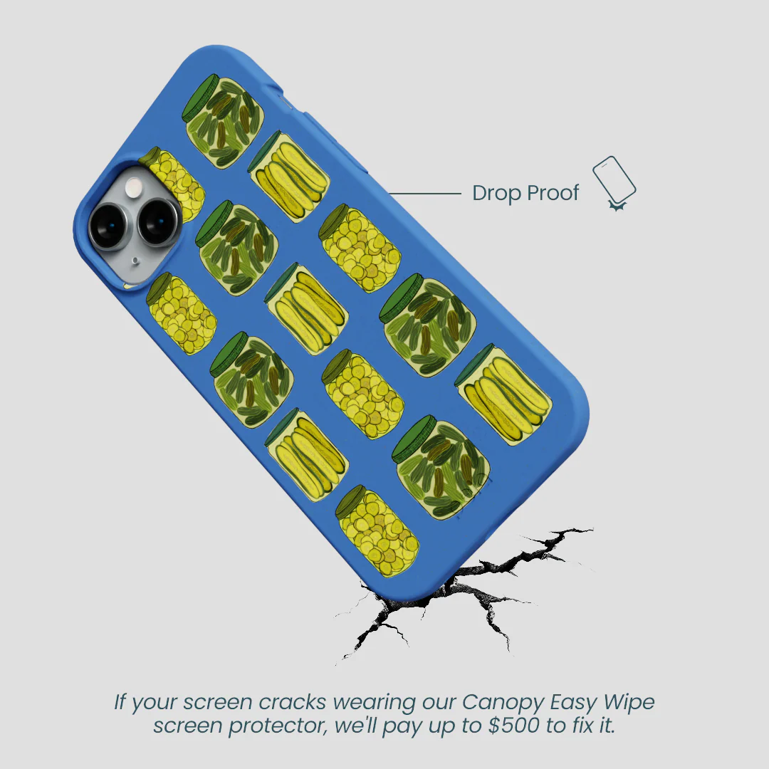 Electric Blue Pickling Pickles iPhone 14 Plus Case - Image 5