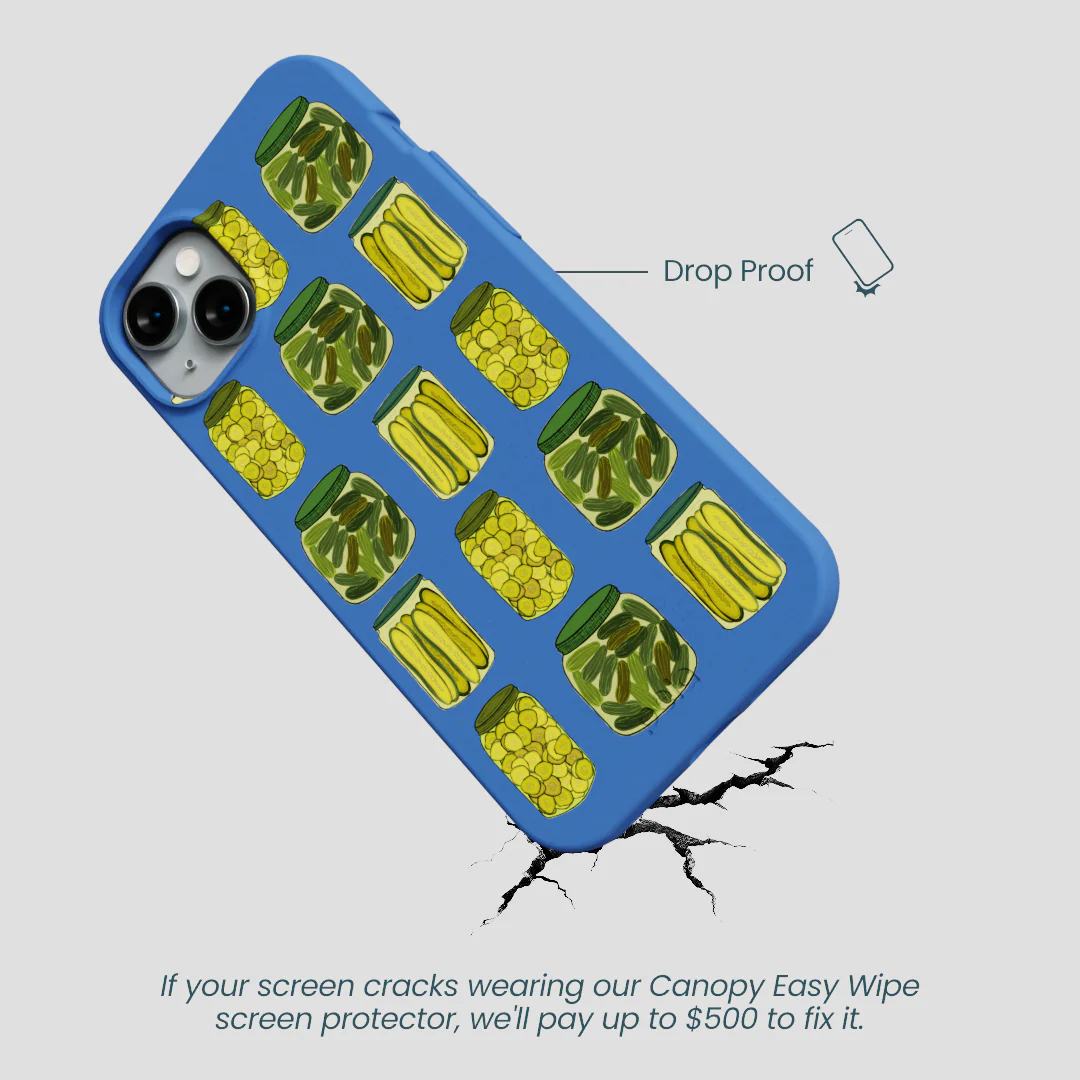 Electric Blue Pickling Pickles iPhone 15 Plus Case - Image 5