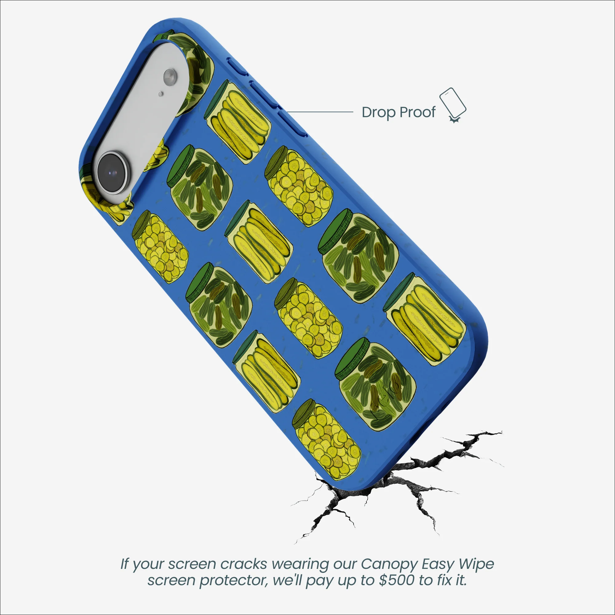 Electric Blue Pickling Pickles iPhone Air Case - Image 5