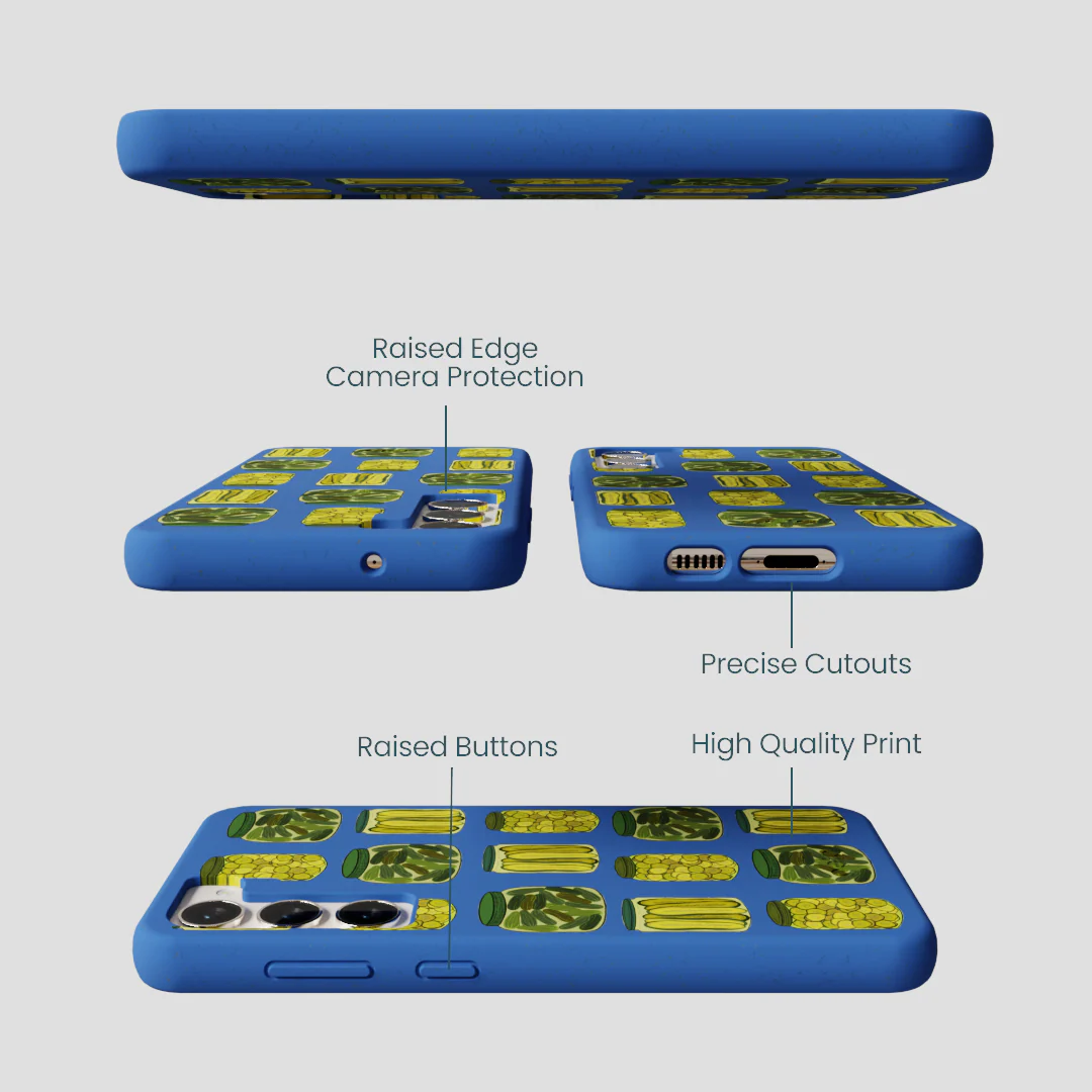 Electric Blue Pickling Pickles Samsung Galaxy S24+(Plus) Case - Image 3