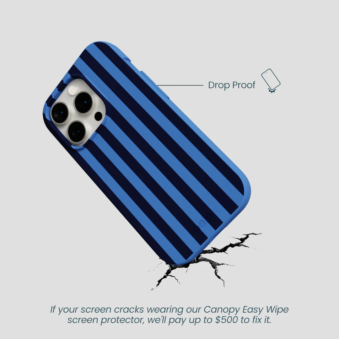 Electric Blue Sapphire Stripes iPhone 15 Pro Case - Image 5