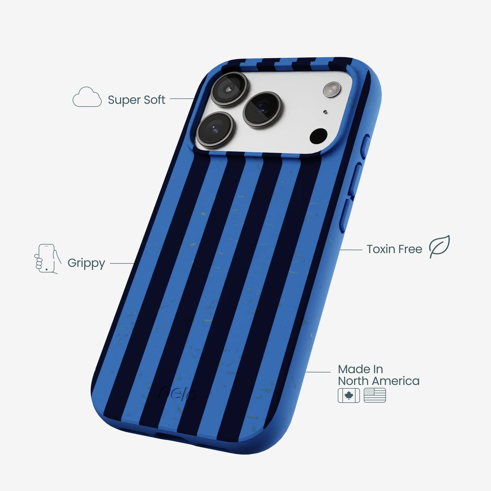 Electric Blue Sapphire Stripes iPhone 17 Pro Case - Image 4