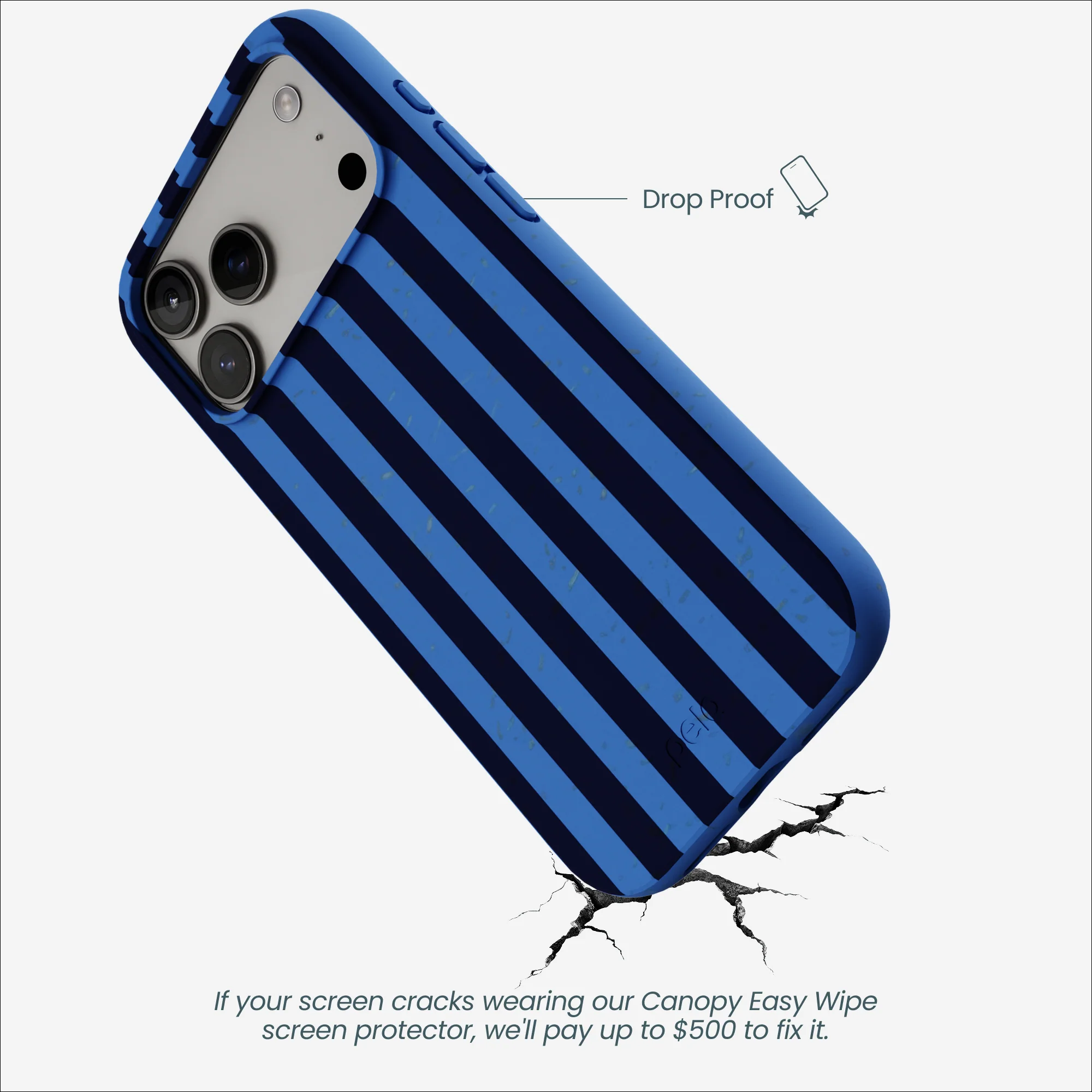 Electric Blue Sapphire Stripes iPhone 17 Pro Max Case - Image 5
