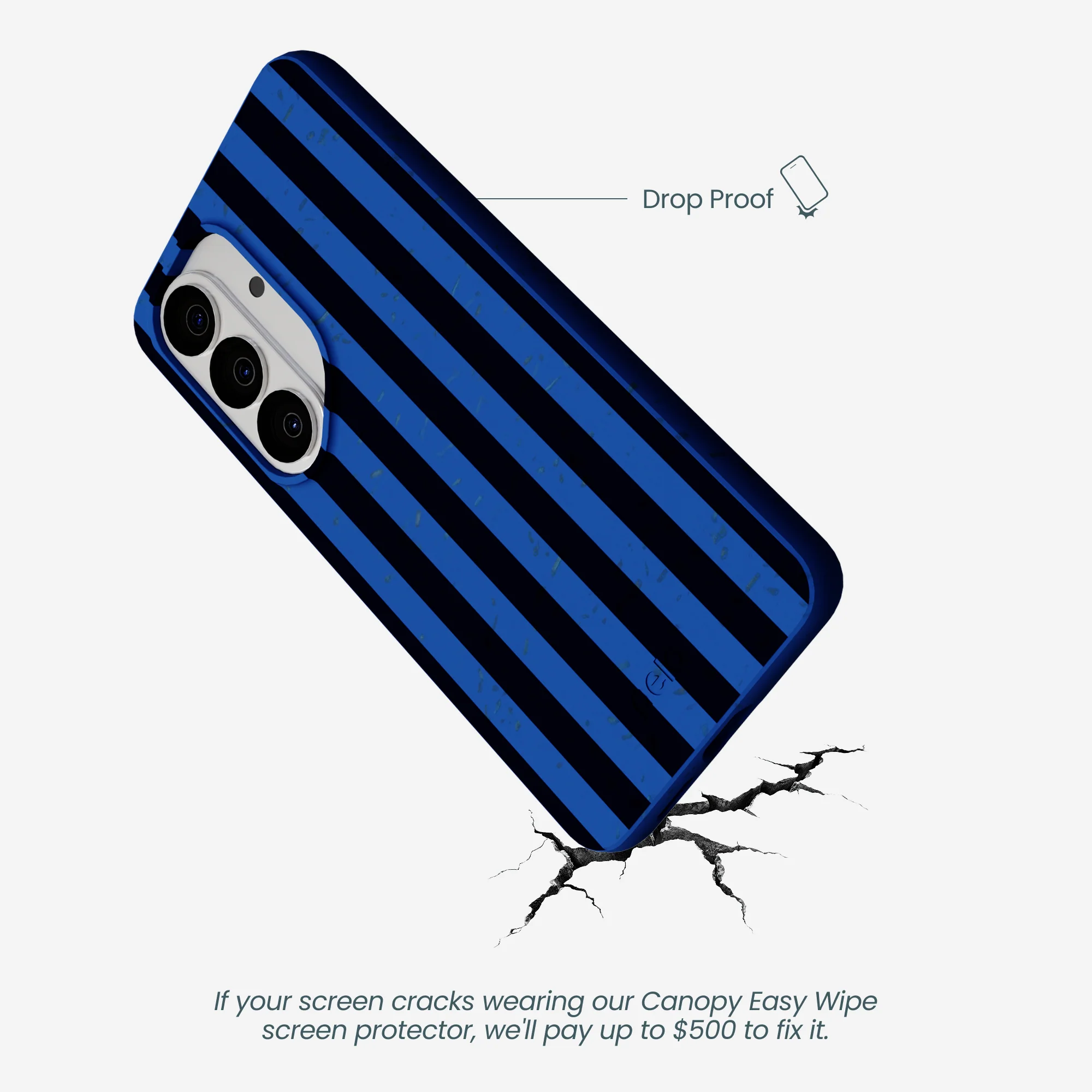 Electric Blue Sapphire Stripes Samsung Galaxy S26 Case - Image 4