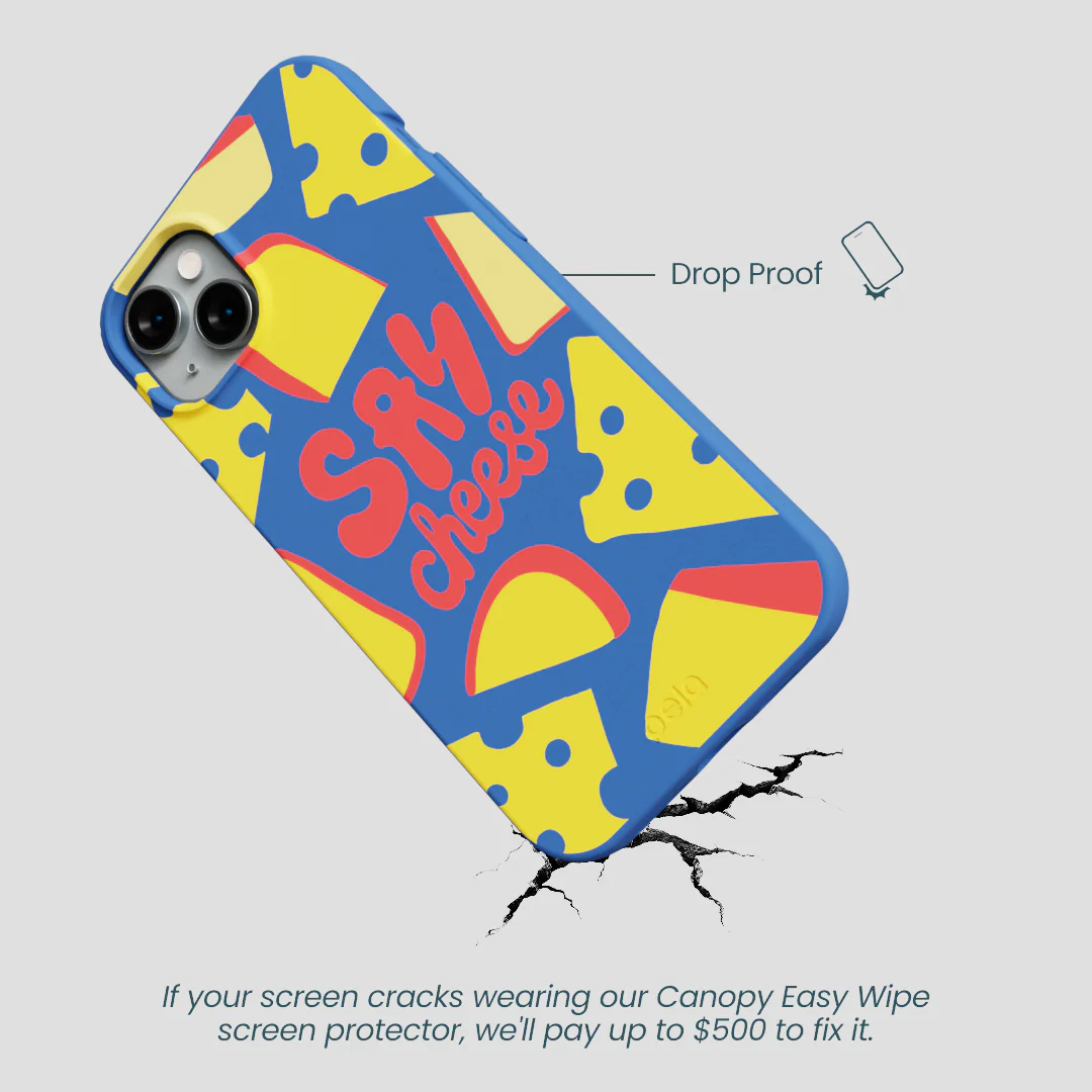 Electric Blue Say Cheese iPhone 15 Plus Case - Image 5
