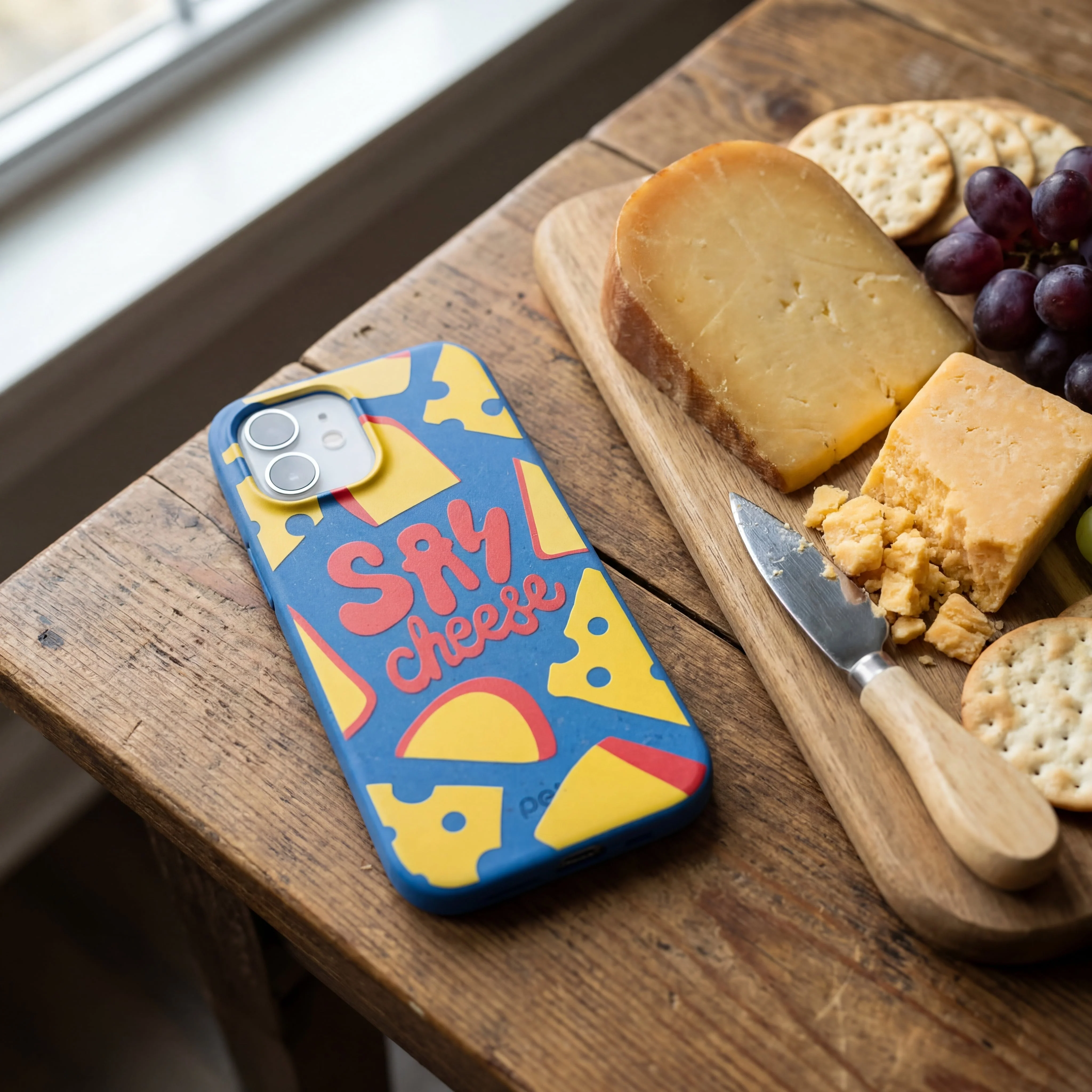 Electric Blue Say Cheese iPhone 16 Case - Image 2
