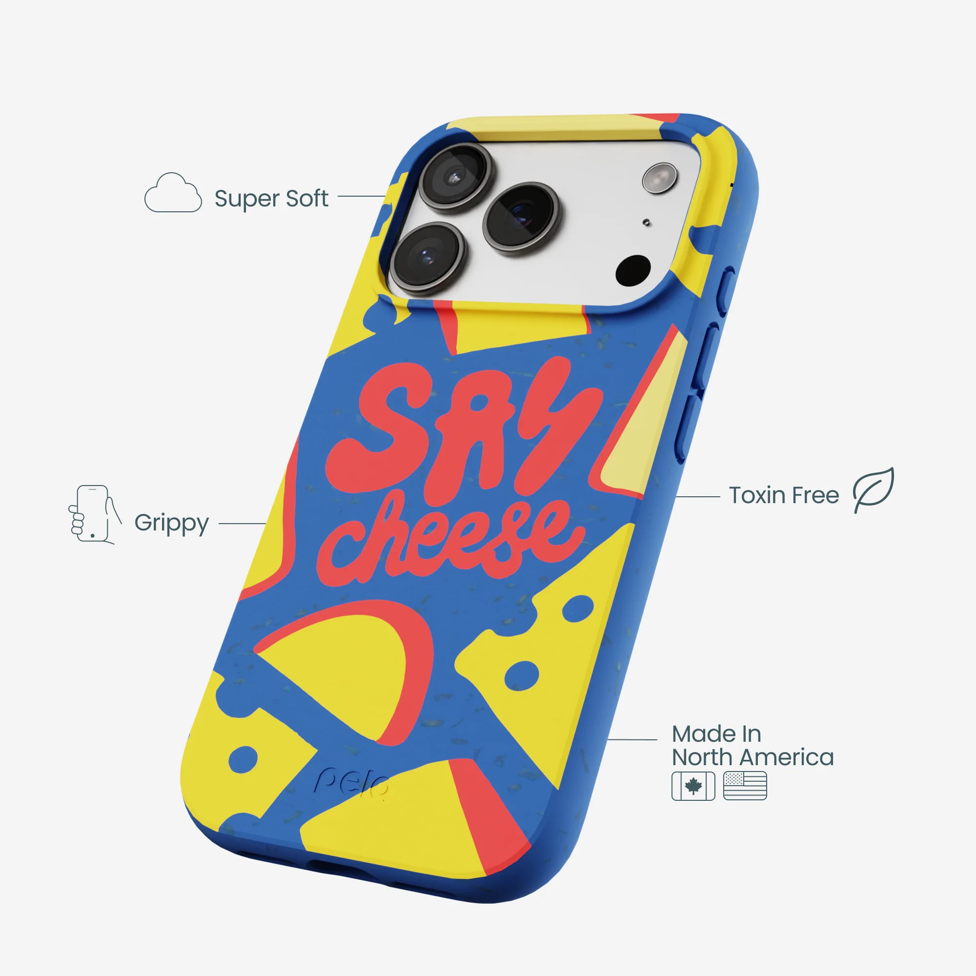 Electric Blue Say Cheese iPhone 17 Pro Case - Image 4