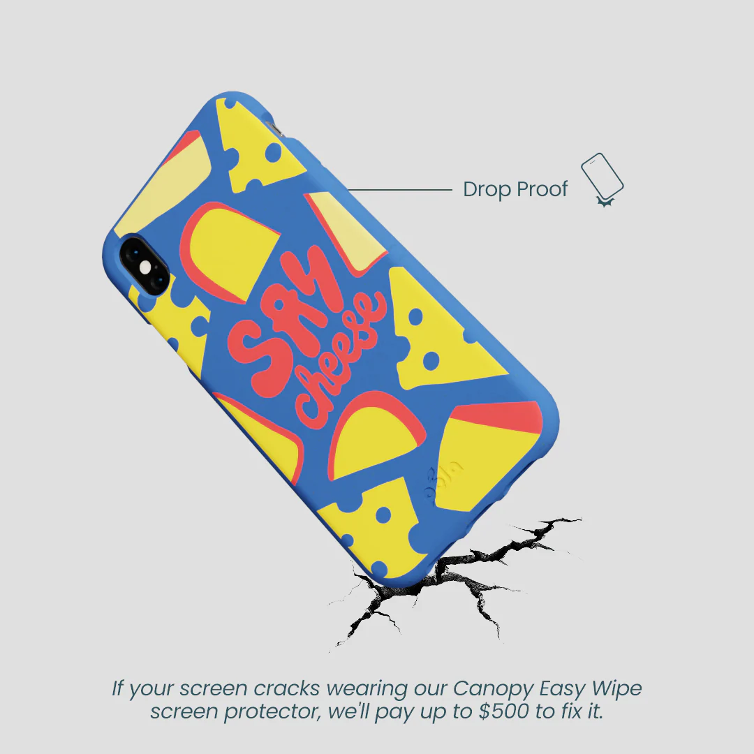 Electric Blue Say Cheese iPhone XR Case - Image 5