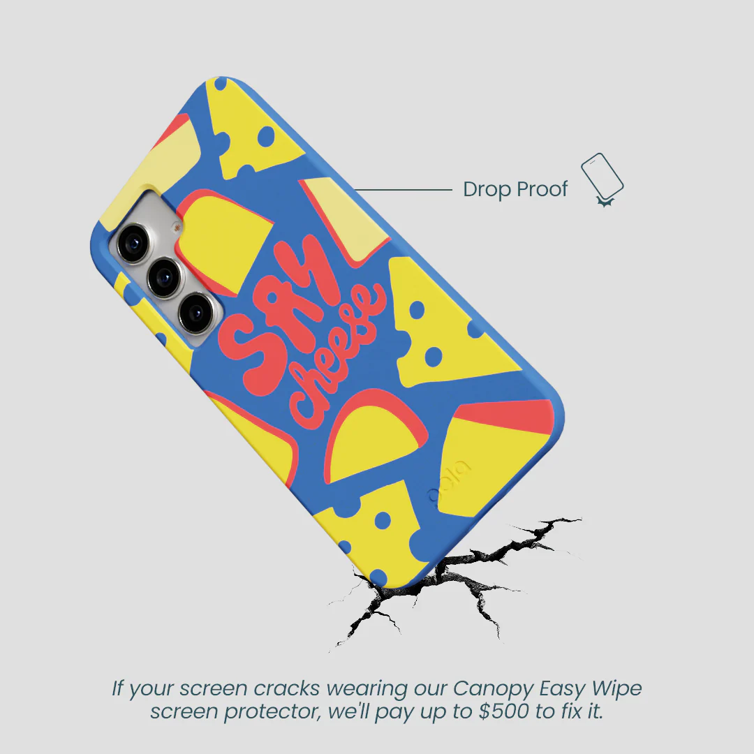 Electric Blue Say Cheese Samsung Galaxy S25 Case - Image 5