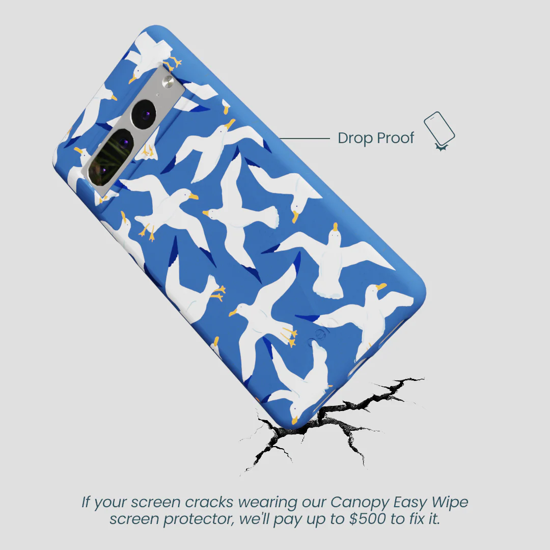 Electric Blue Seagulls Google Pixel 7 Pro Case - Image 5
