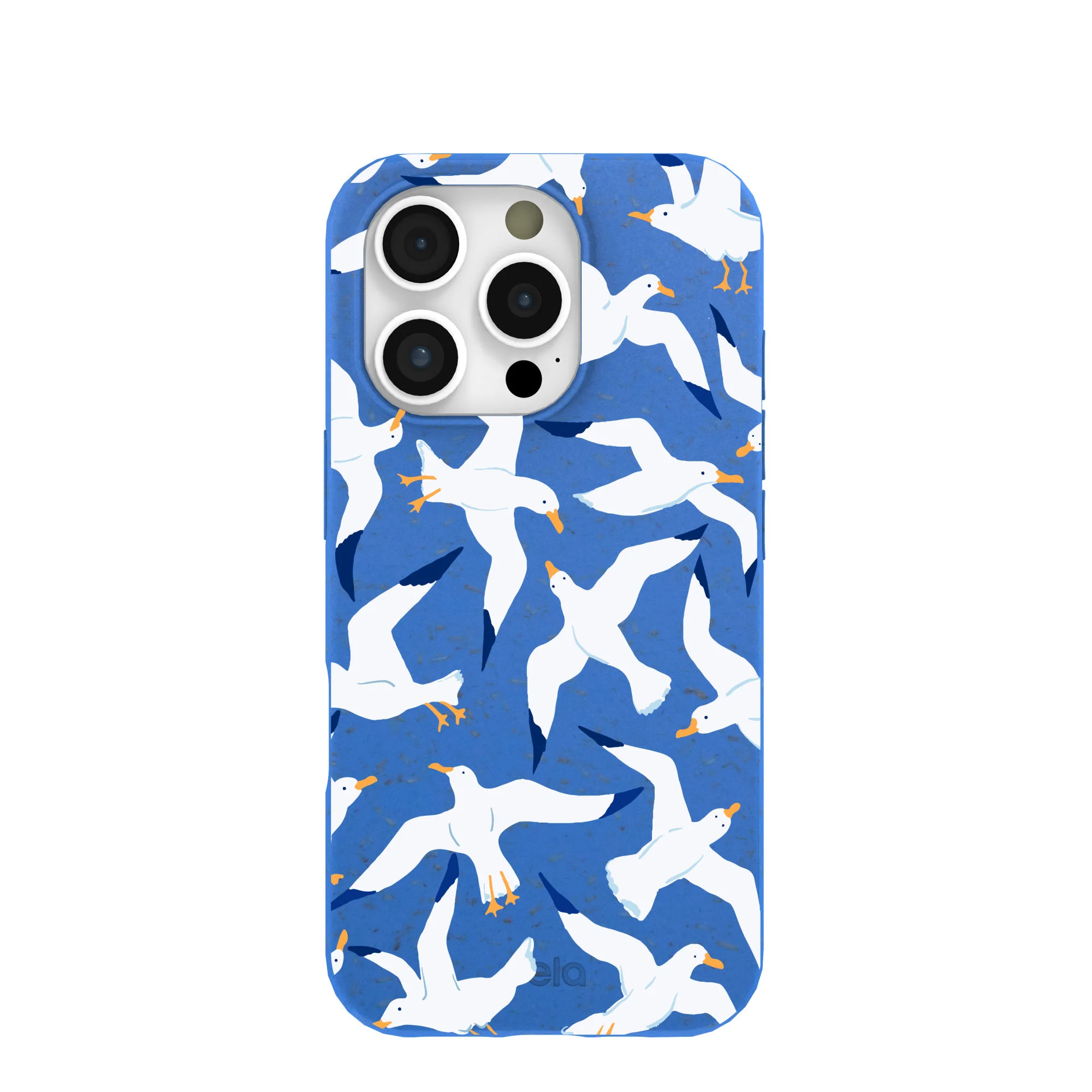 Electric Blue Seagulls iPhone 16 Pro Case