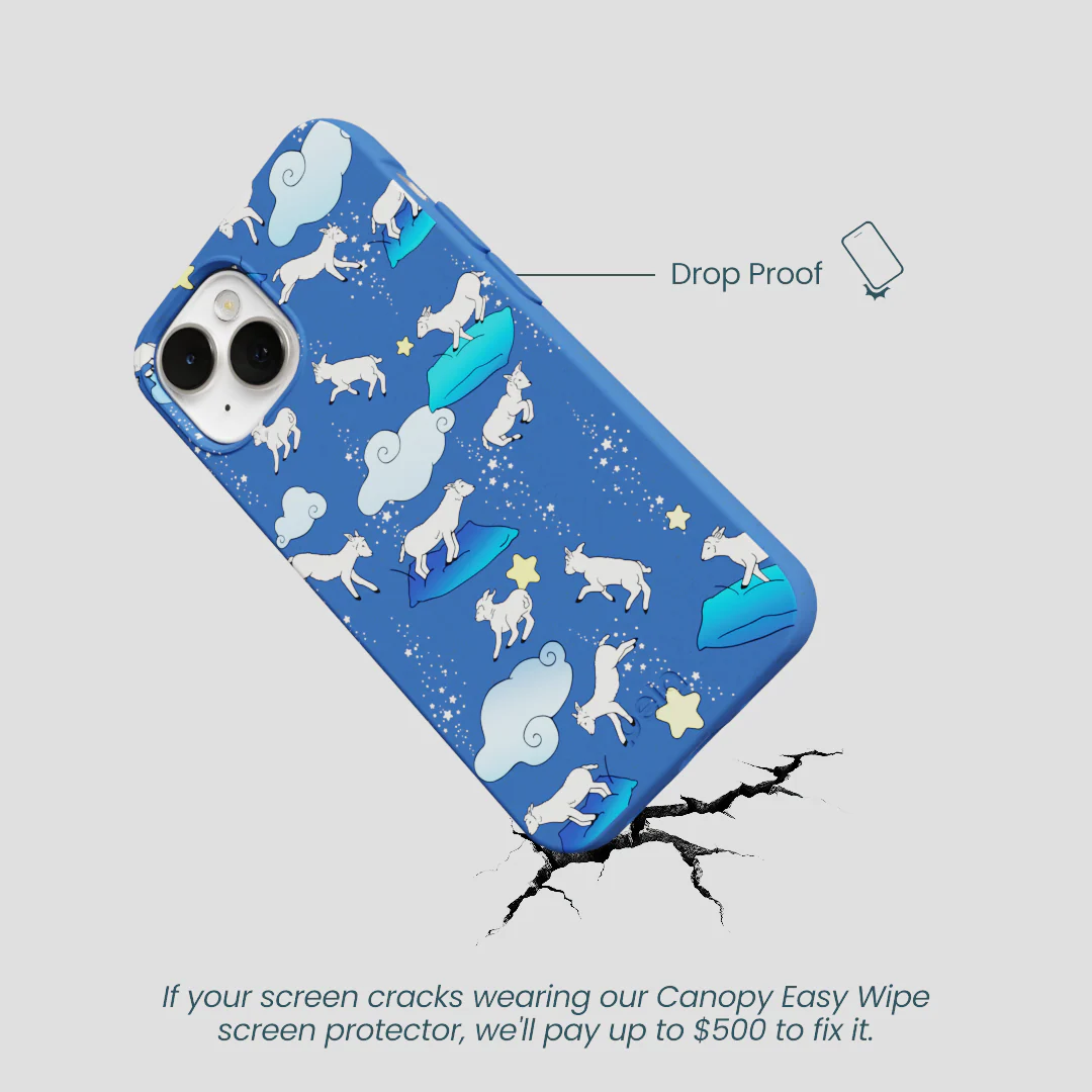 Electric Blue Sheep Dreamers iPhone 13 Case - Image 5