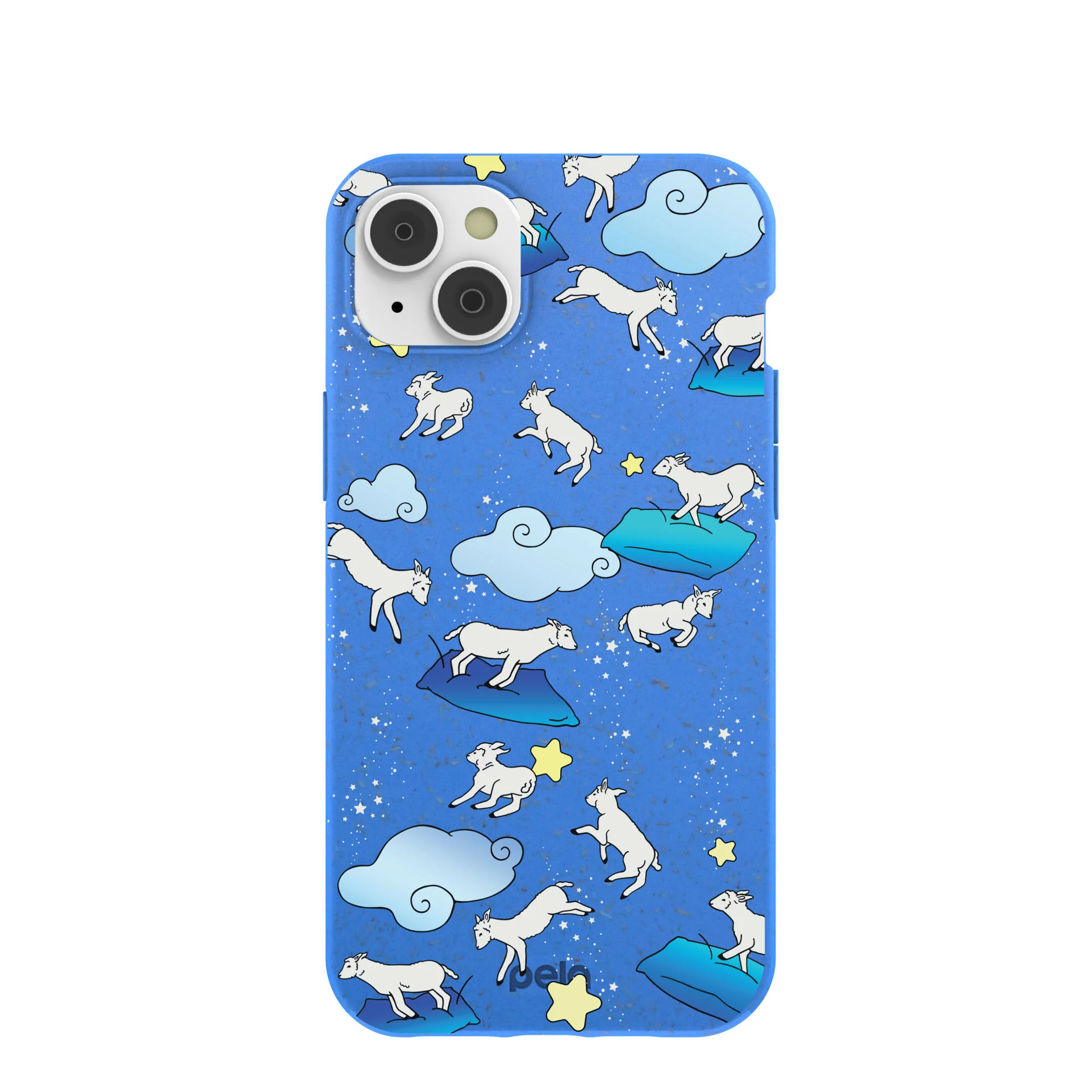 Electric Blue Sheep Dreamers iPhone 14 Plus Case