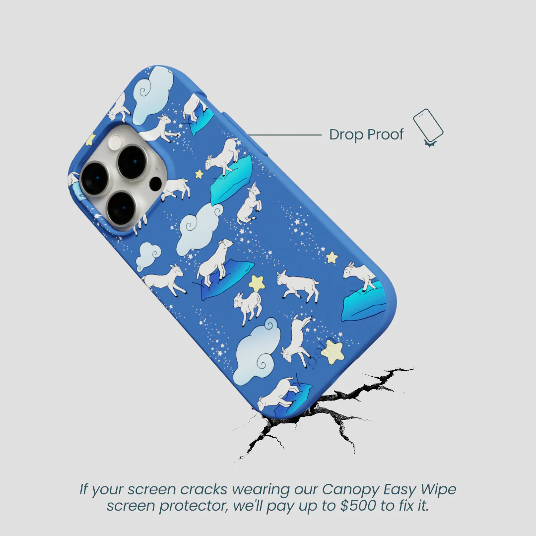 Electric Blue Sheep Dreamers iPhone 15 Pro Case - Image 5