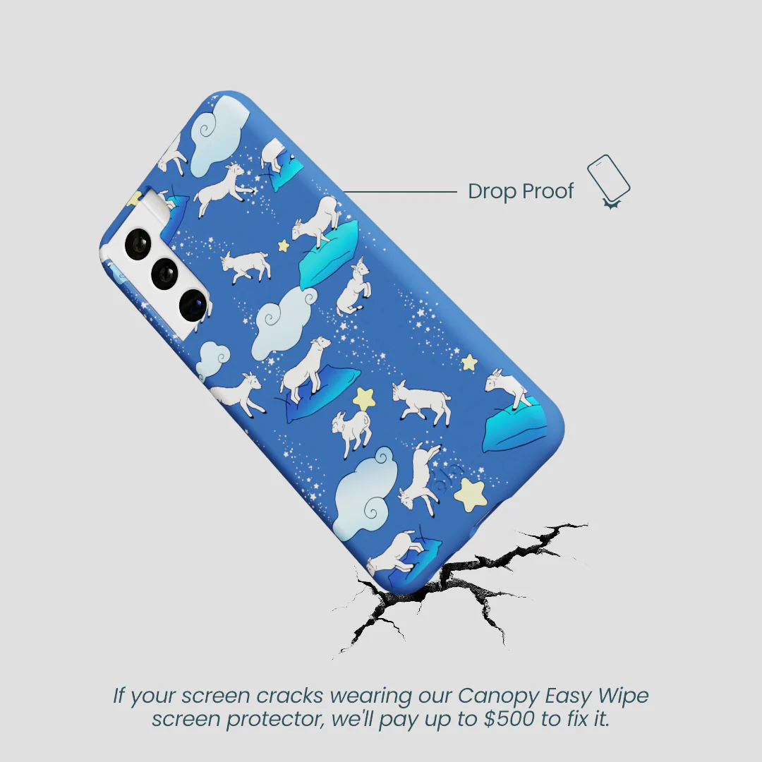 Electric Blue Sheep Dreamers Samsung Galaxy S21 Case - Image 5